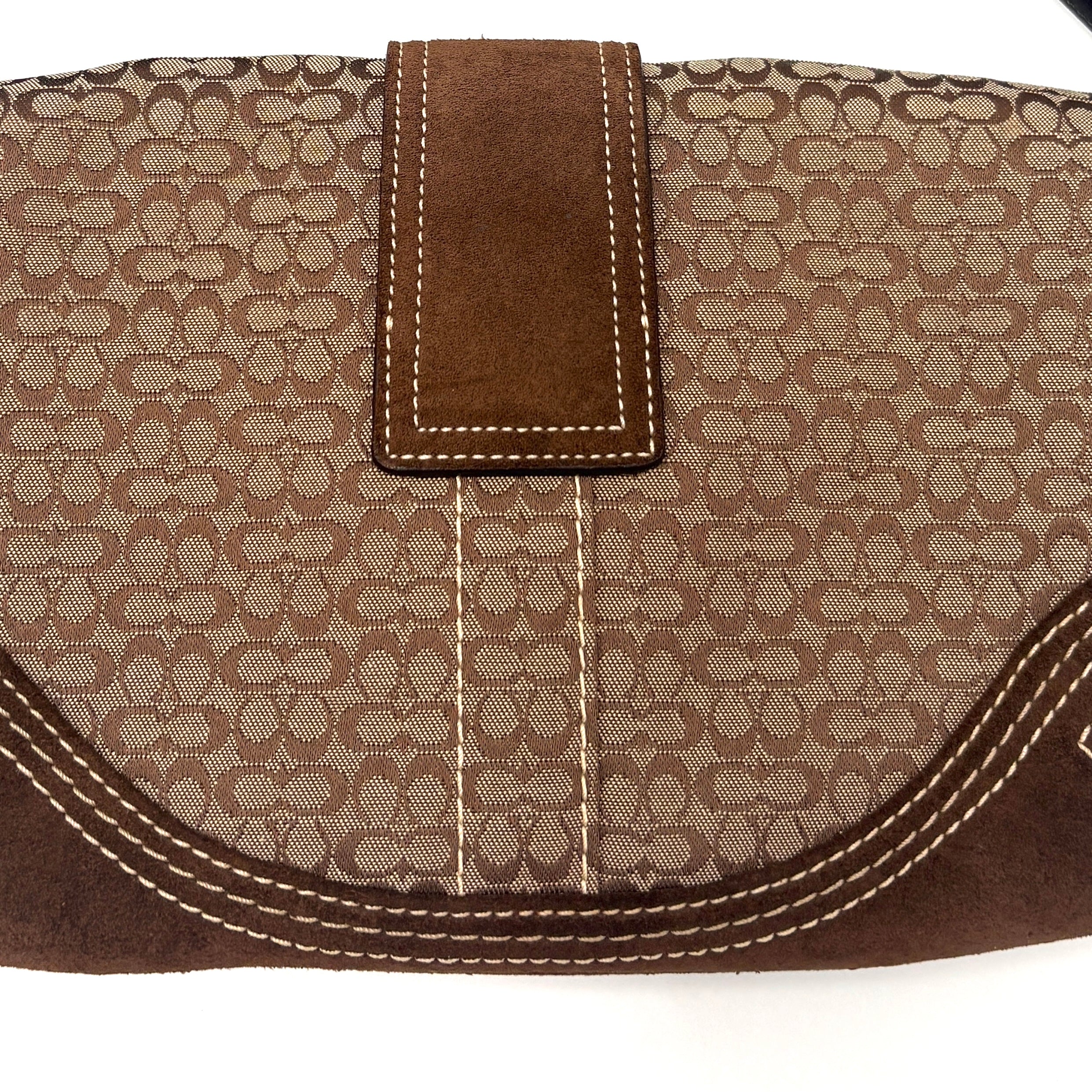 Coach Signature Suede Bag