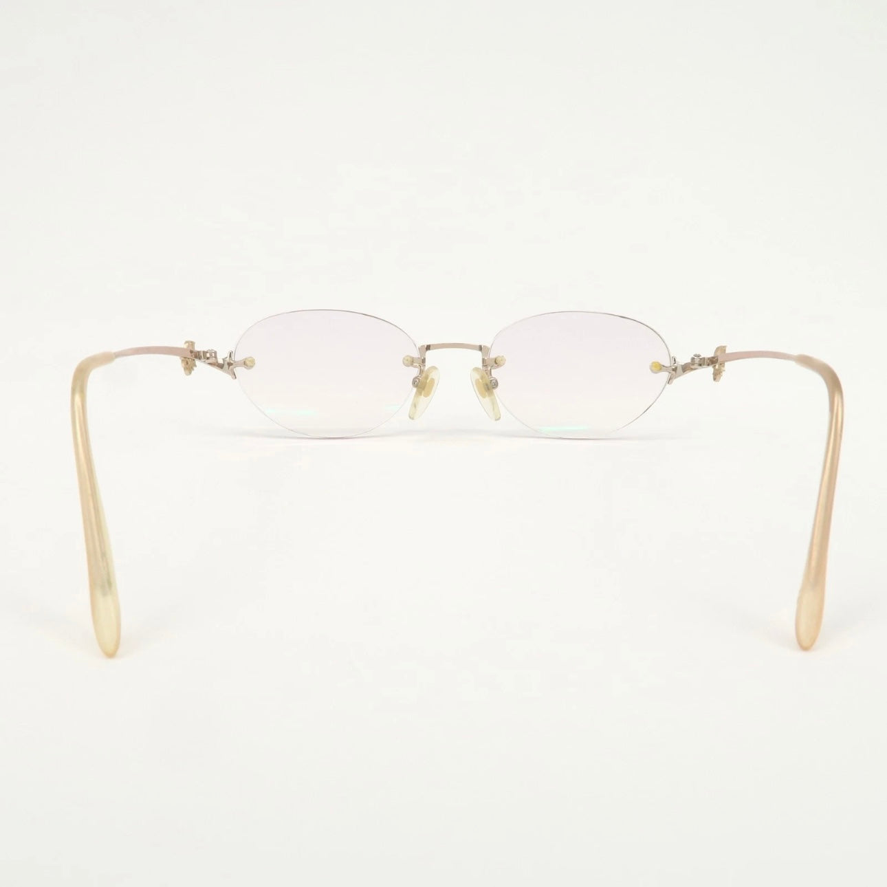 Christian Dior Clear Metal Sunglasses Pink Beige