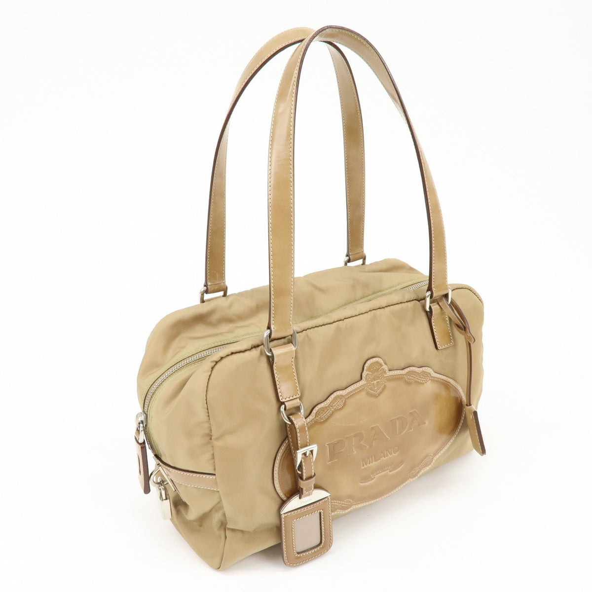 Prada Shoulder Bag - Beige, Nylon and Leather