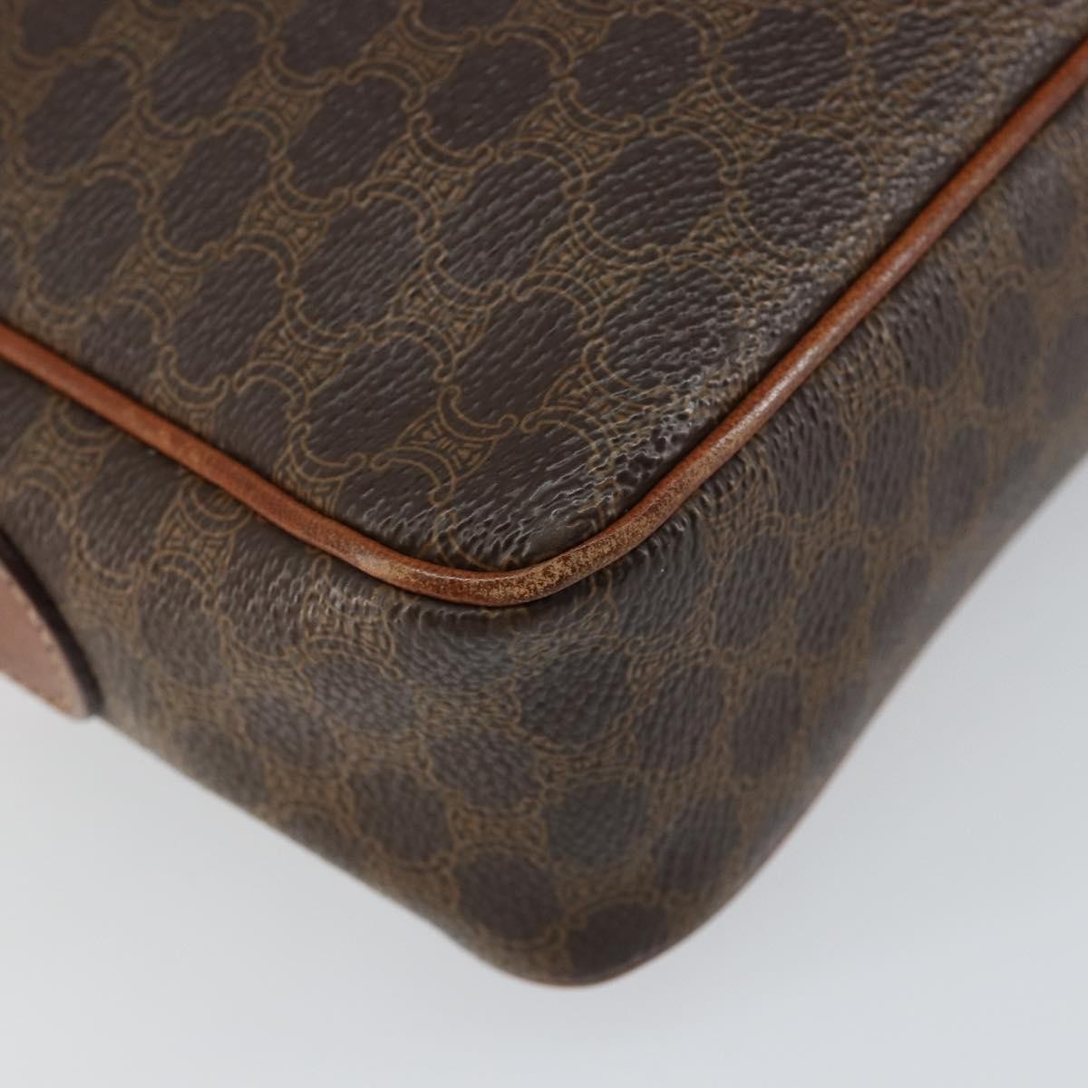 Celine Macadam Shoulder Bag - Brown/Gold, PVC Leather