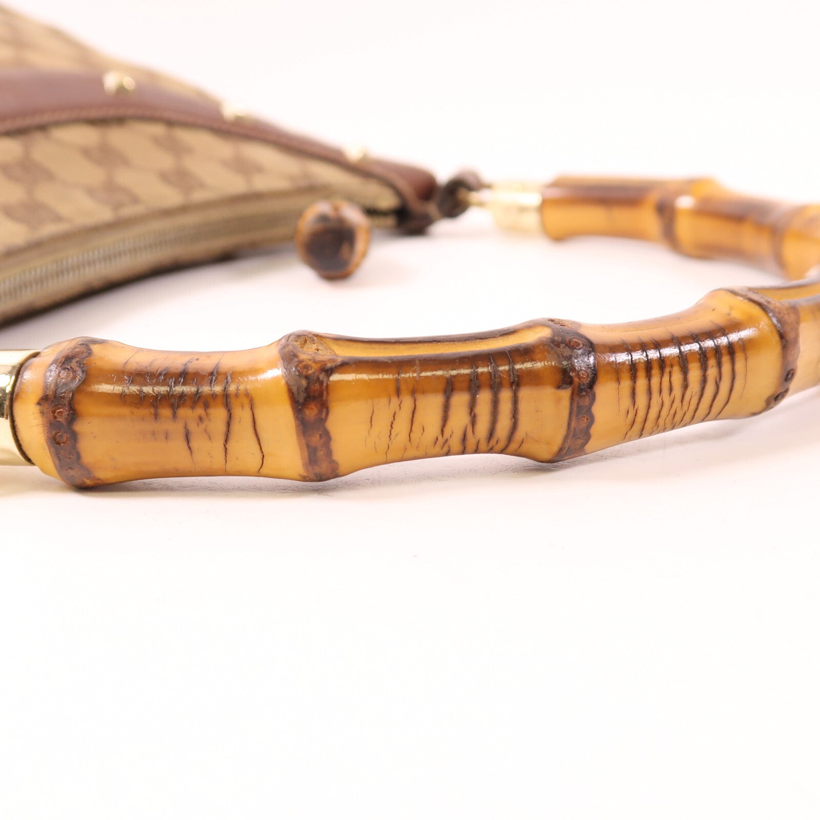 Gucci GG GHW Bamboo Handbag - Brown, Canvas