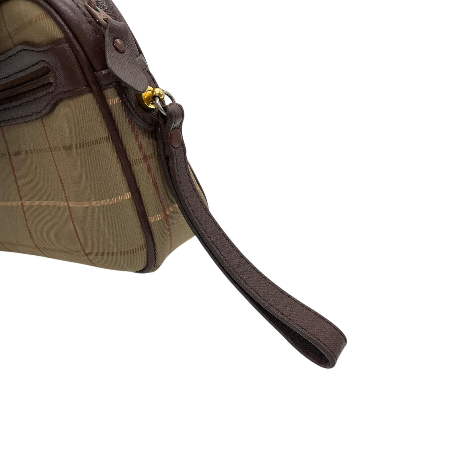 Burberry Clutch Pouch - Khaki Brown, Canvas Leather