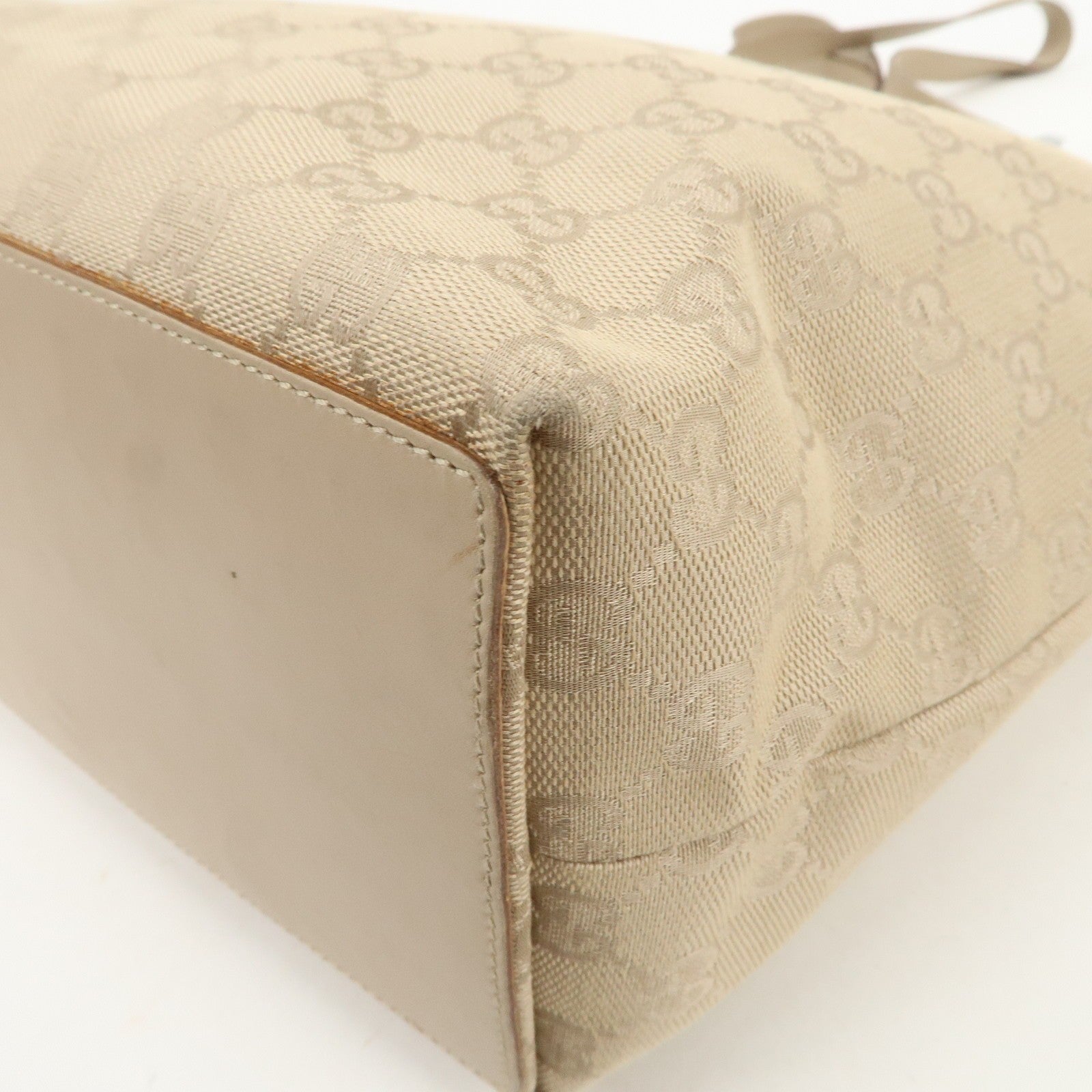 Gucci Tote Bag - Beige, GG Canvas, Leather