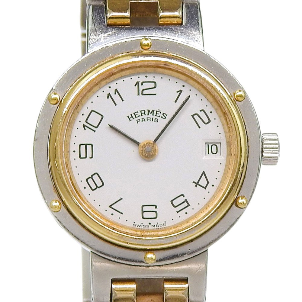 Hermès Clipper Wristwatch - White, Stainless Steel