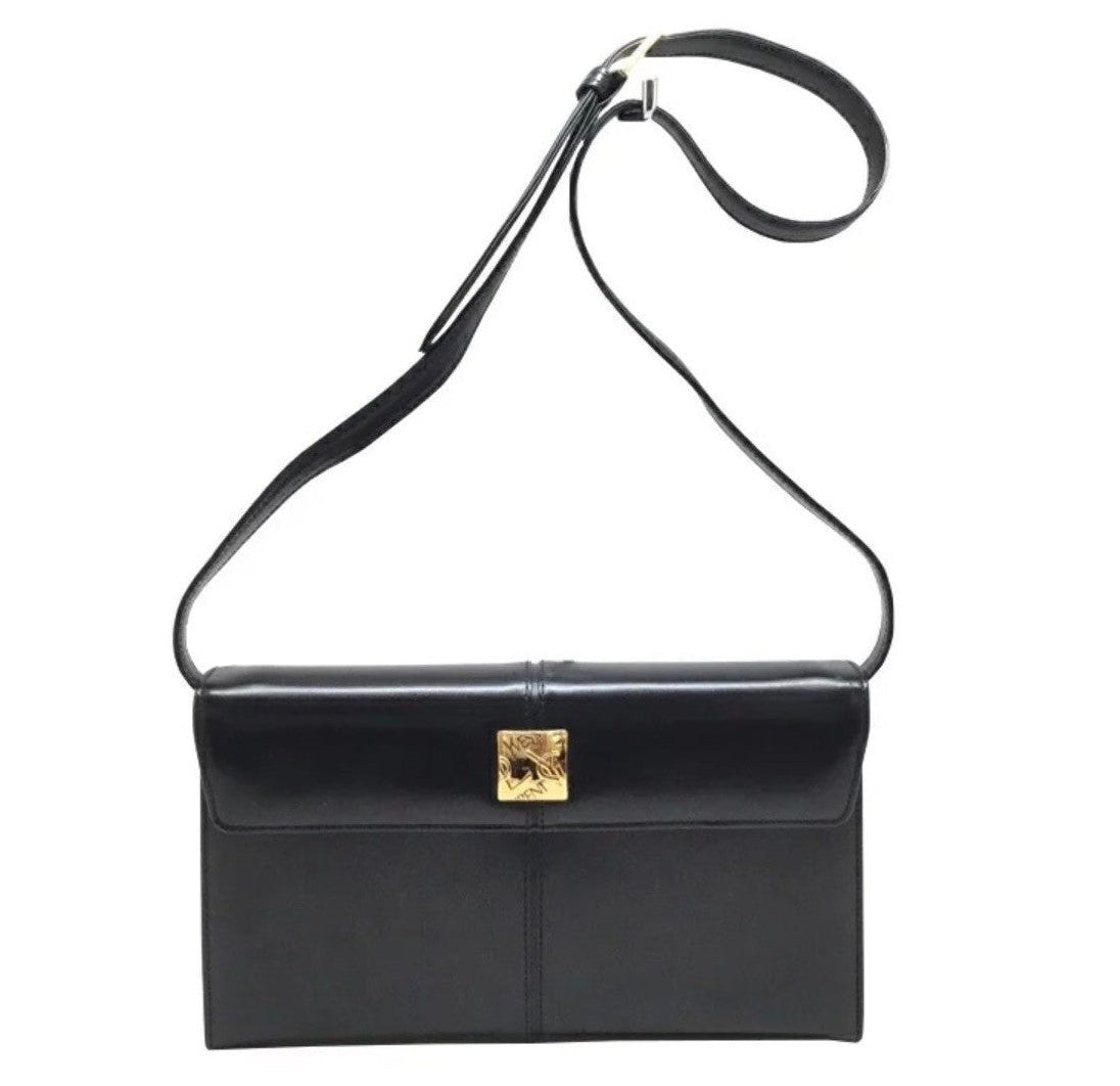 Saint Laurent Yves Shoulder Bag - Black, Leather