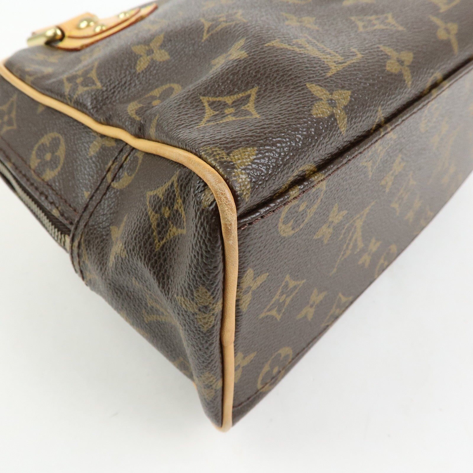 Louis Vuitton Monogram Manhattan PM Hand Bag Brown