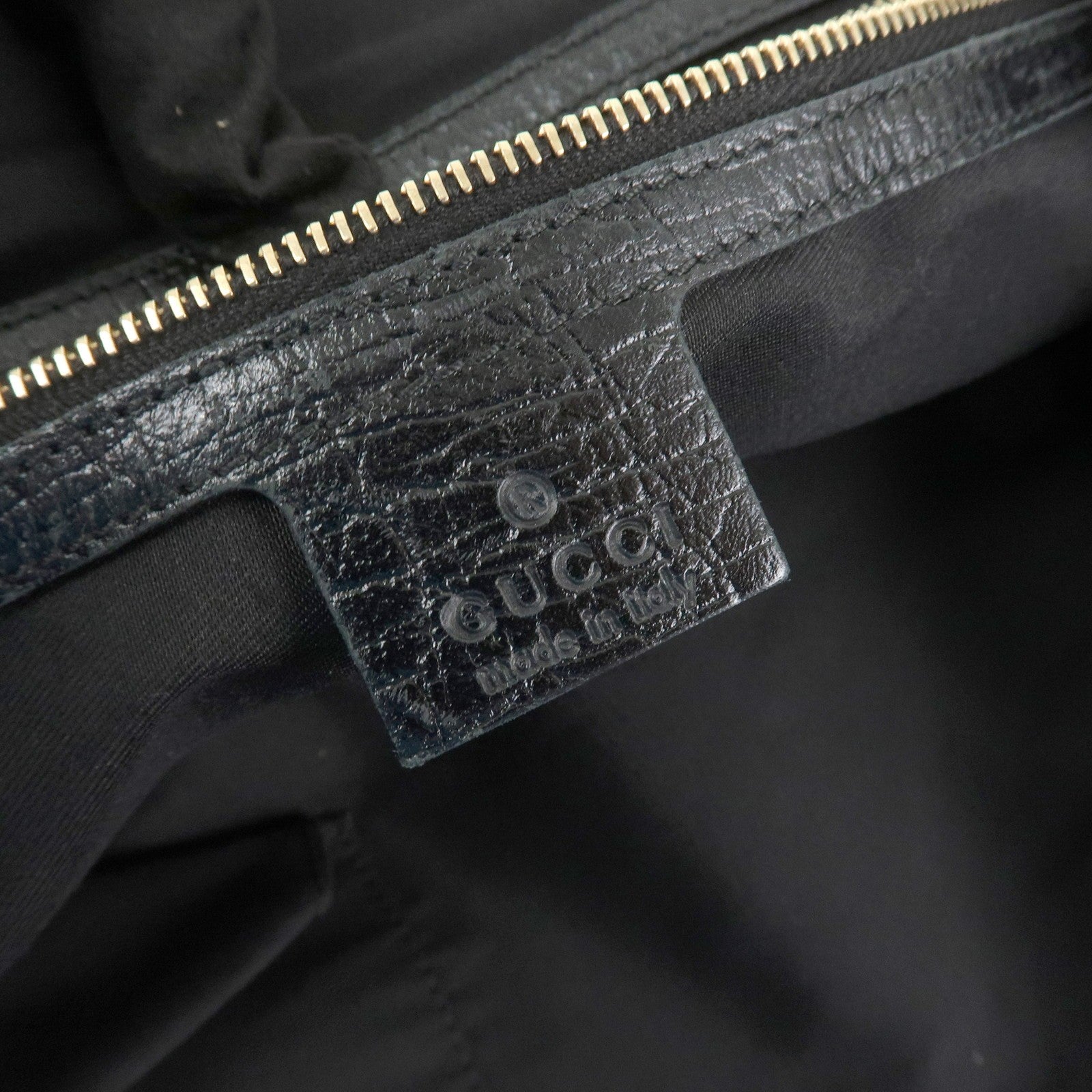 Gucci Tote Shoulder Bag - Black, Canvas Leather