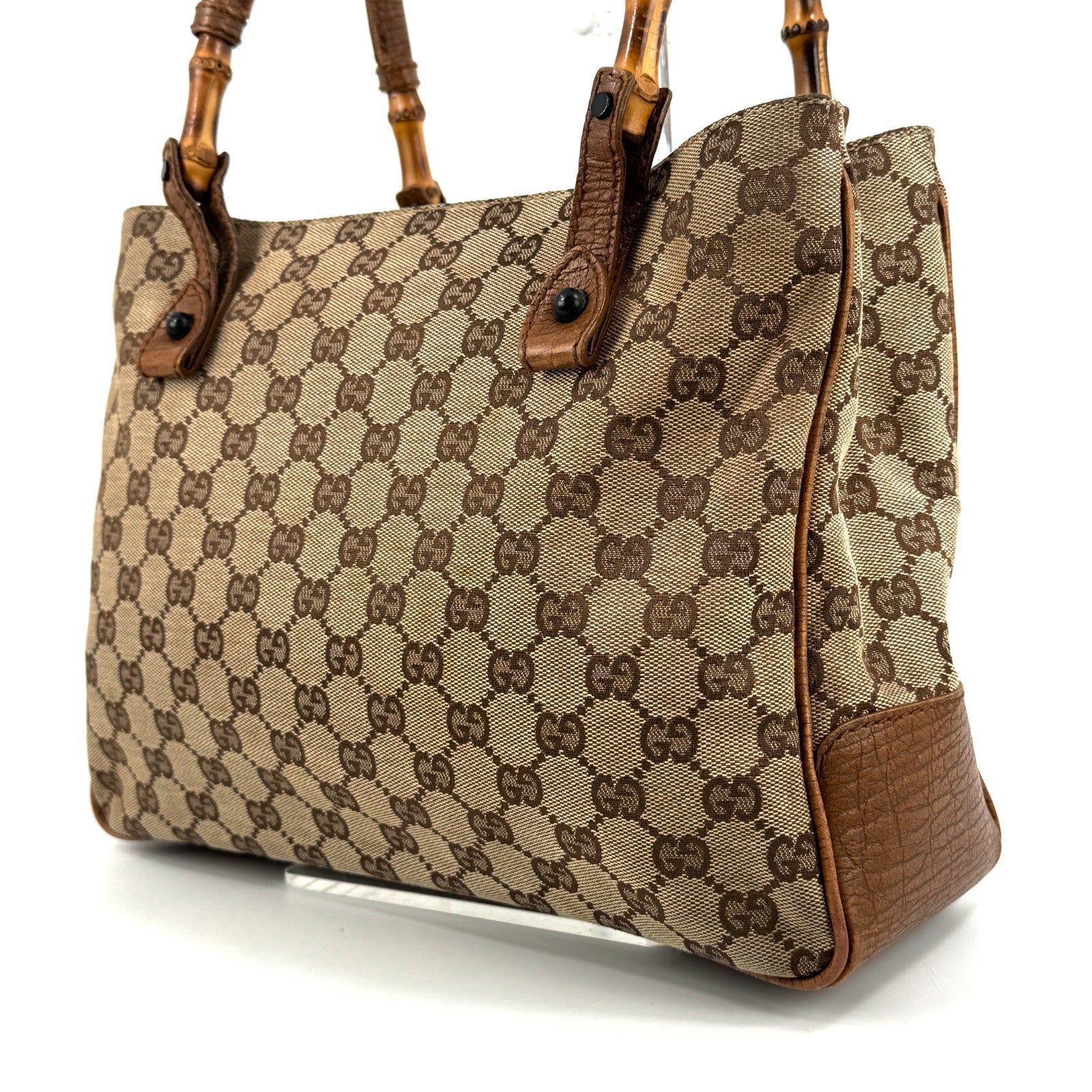 Gucci GG Hand Bag - Brown, Canvas
