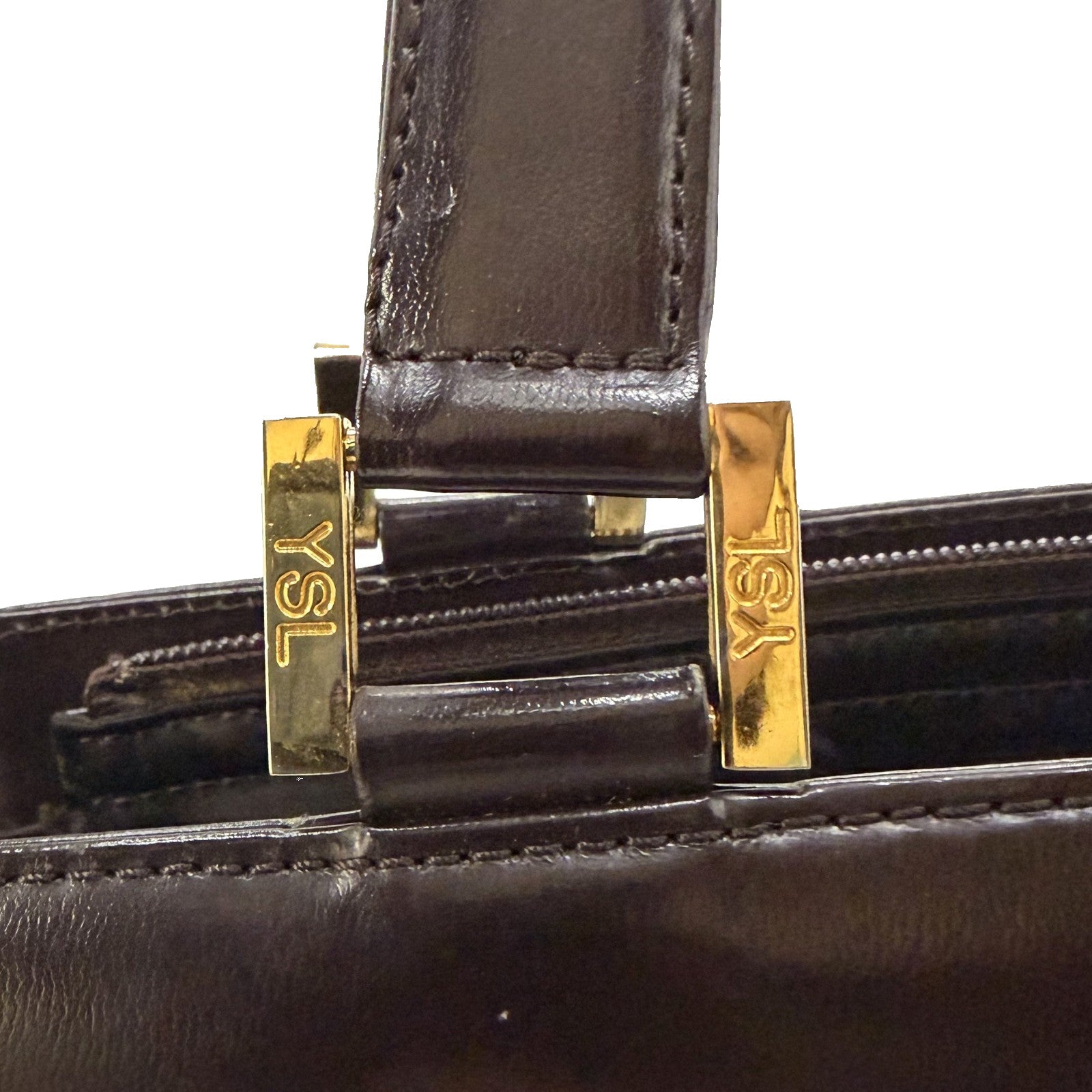 Saint Laurent Yves Vintage Hand Tote - Brown, Leather