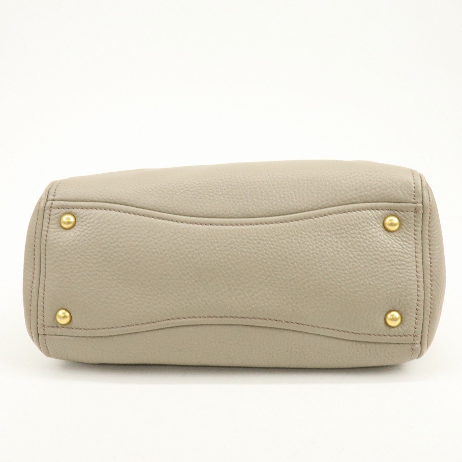 Miu Miu RN0757 Hand Bag - Beige, Leather