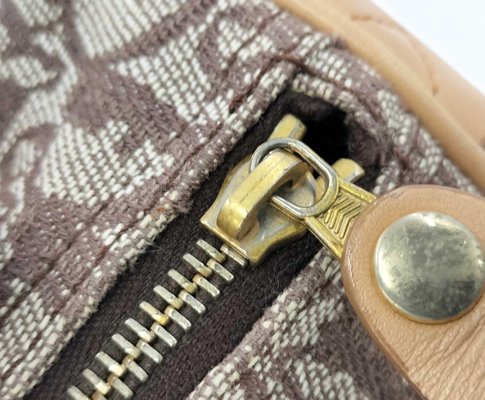 Christian Dior Trotter Mini Boston Handbag - Beige, Canvas