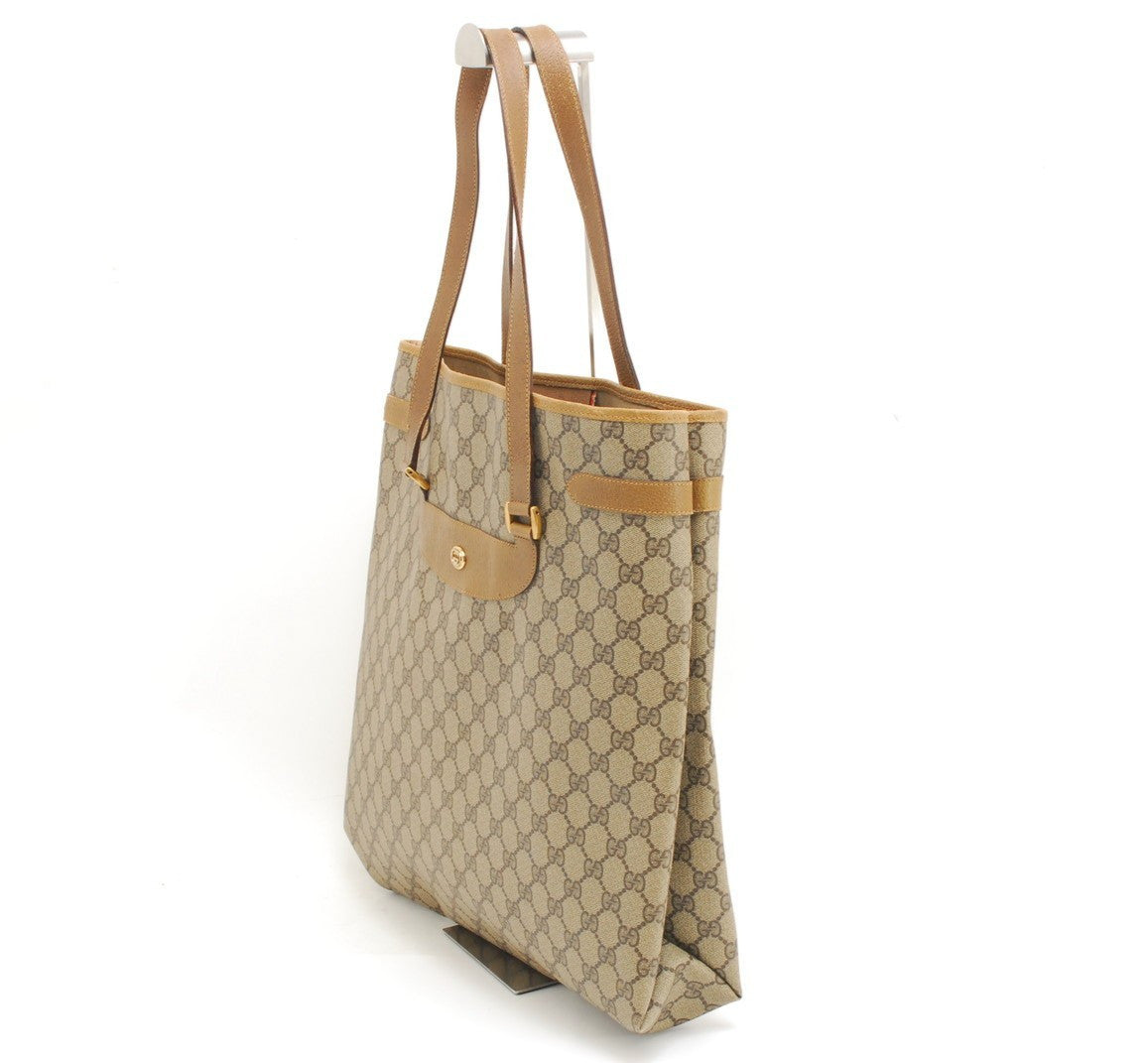 Gucci Vintage GG Supreme Shoulder Bag - Brown, PVC Leather
