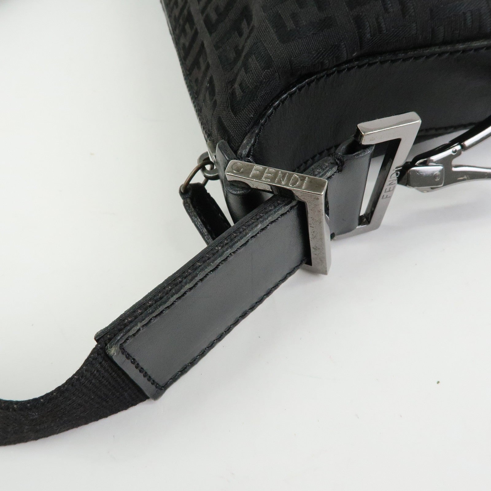 Fendi Shoulder Bag - Black, Canvas, Leather