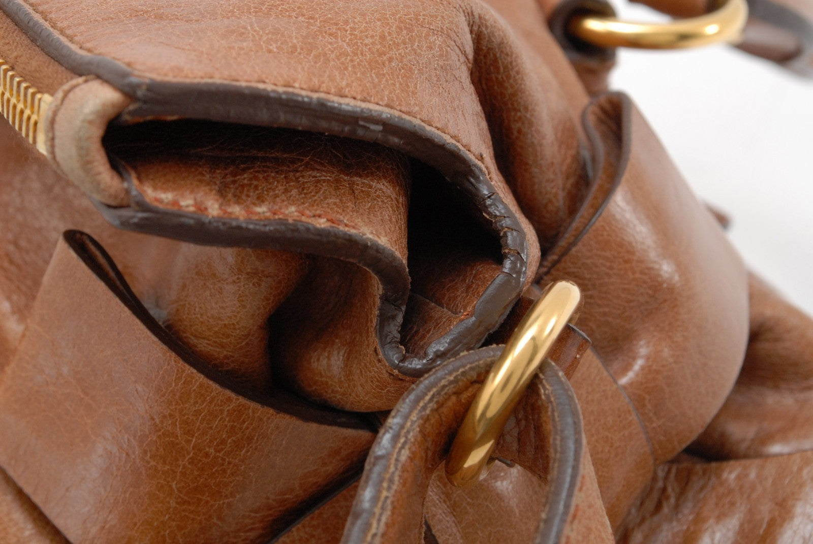 Miu Miu Vitello Lux 2Way Shoulder Hand Bag - Brown, Leather