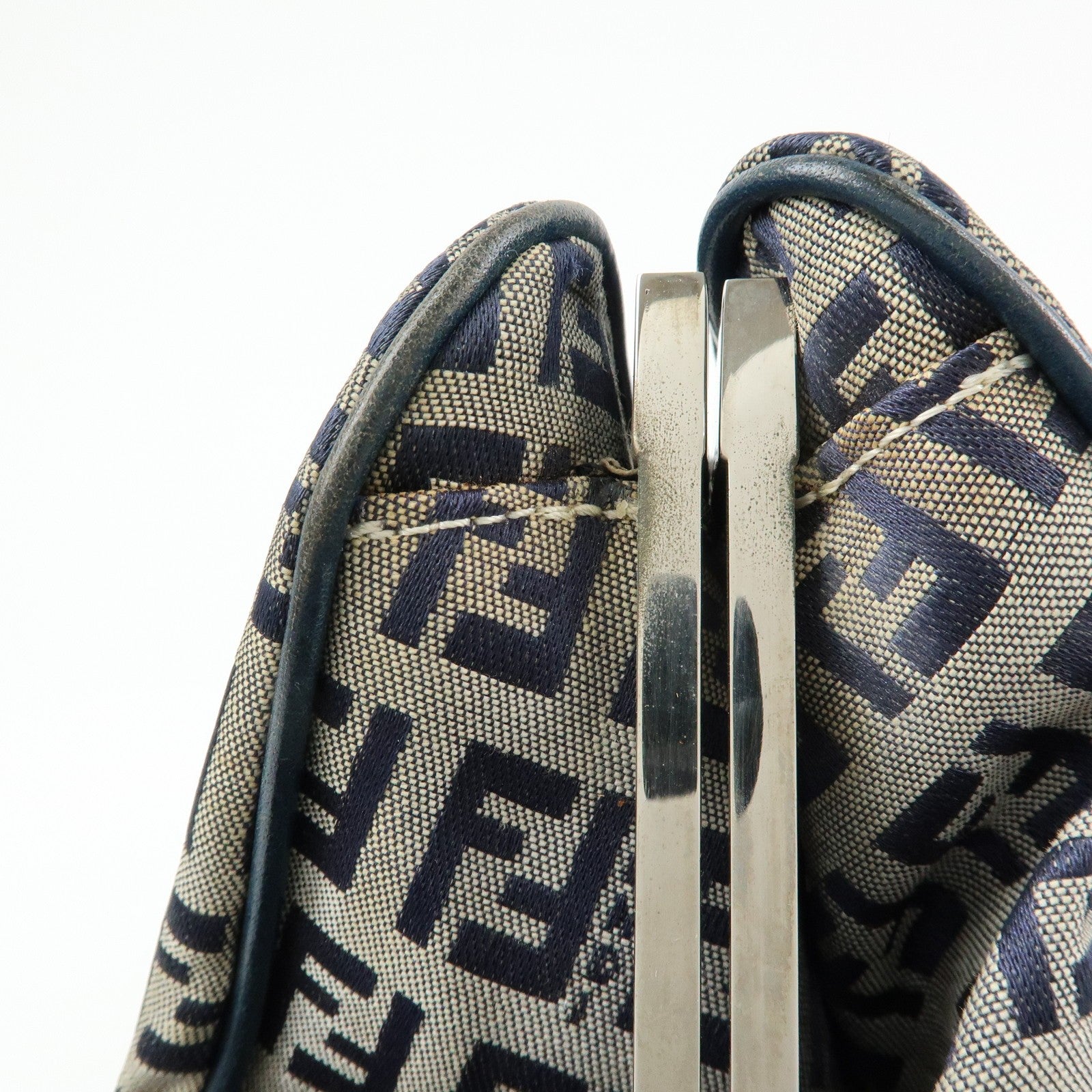 Fendi Zucchino Tote Bag - Navy, Canvas and Leather