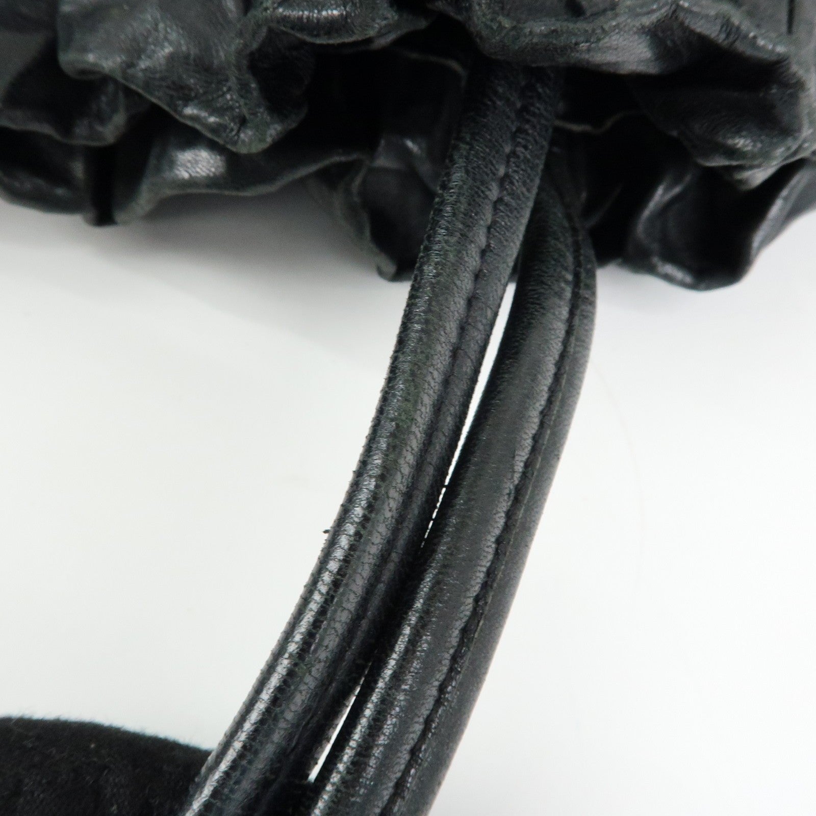 Prada Drawstring Shoulder Bag - Black, Leather