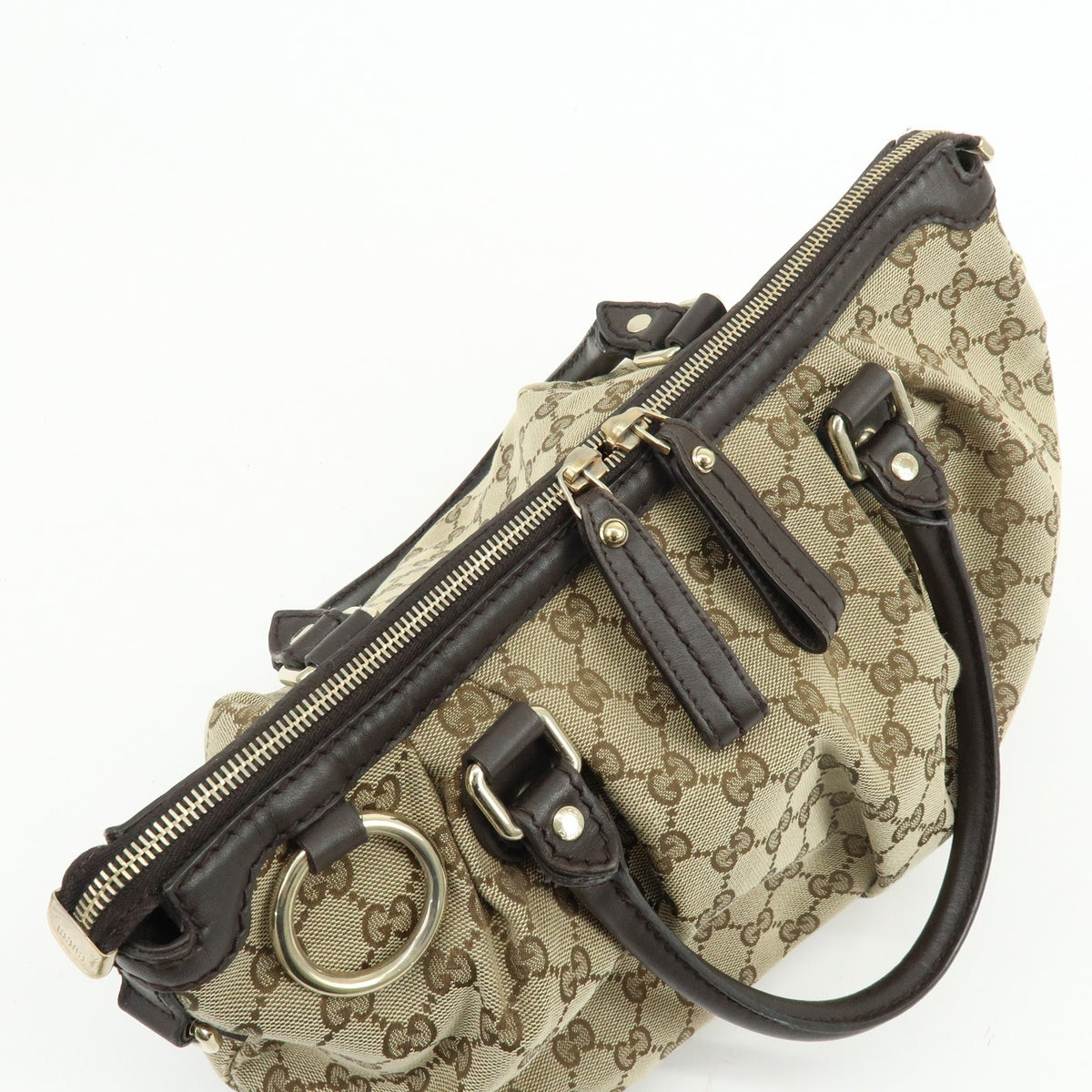 Gucci 2Way Bag - Beige Brown, GG Canvas Leather