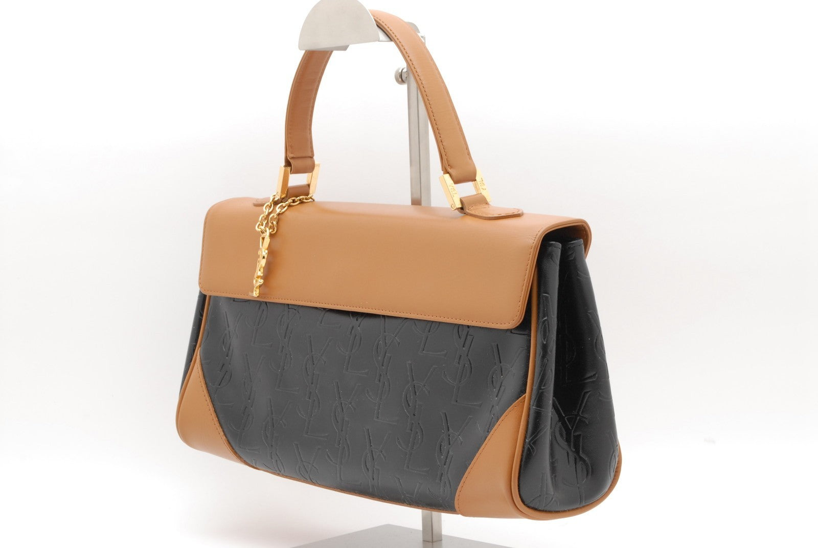 Saint Laurent Yves Saint Laurent Hand Tote Bag - Black Brown, Leather PVC