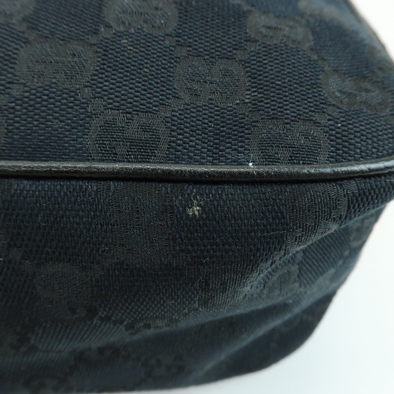 Gucci Shoulder Hand Bag - Black, GG Canvas, Leather