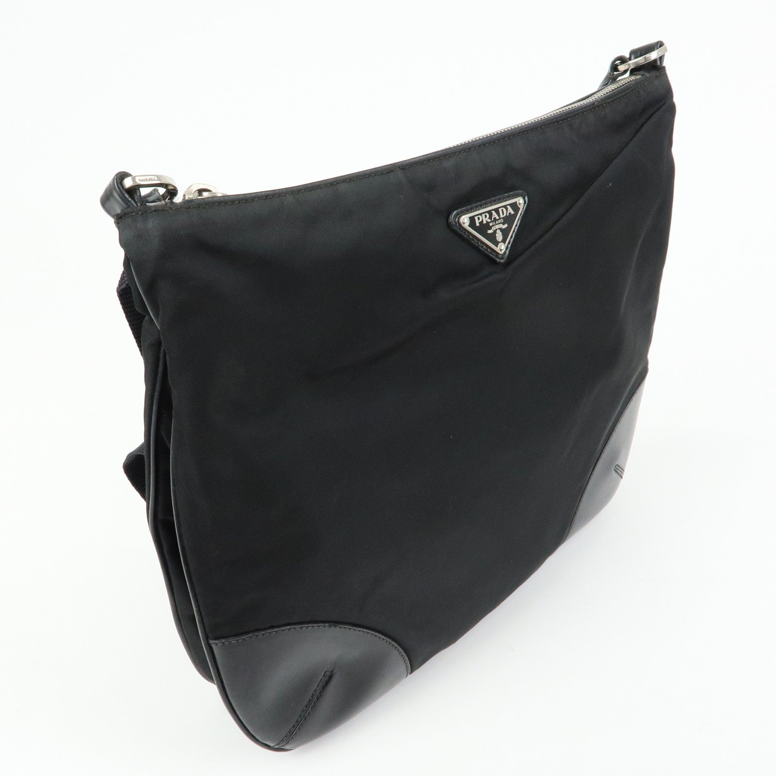 Prada Shoulder Bag - Black, Nylon and Leather