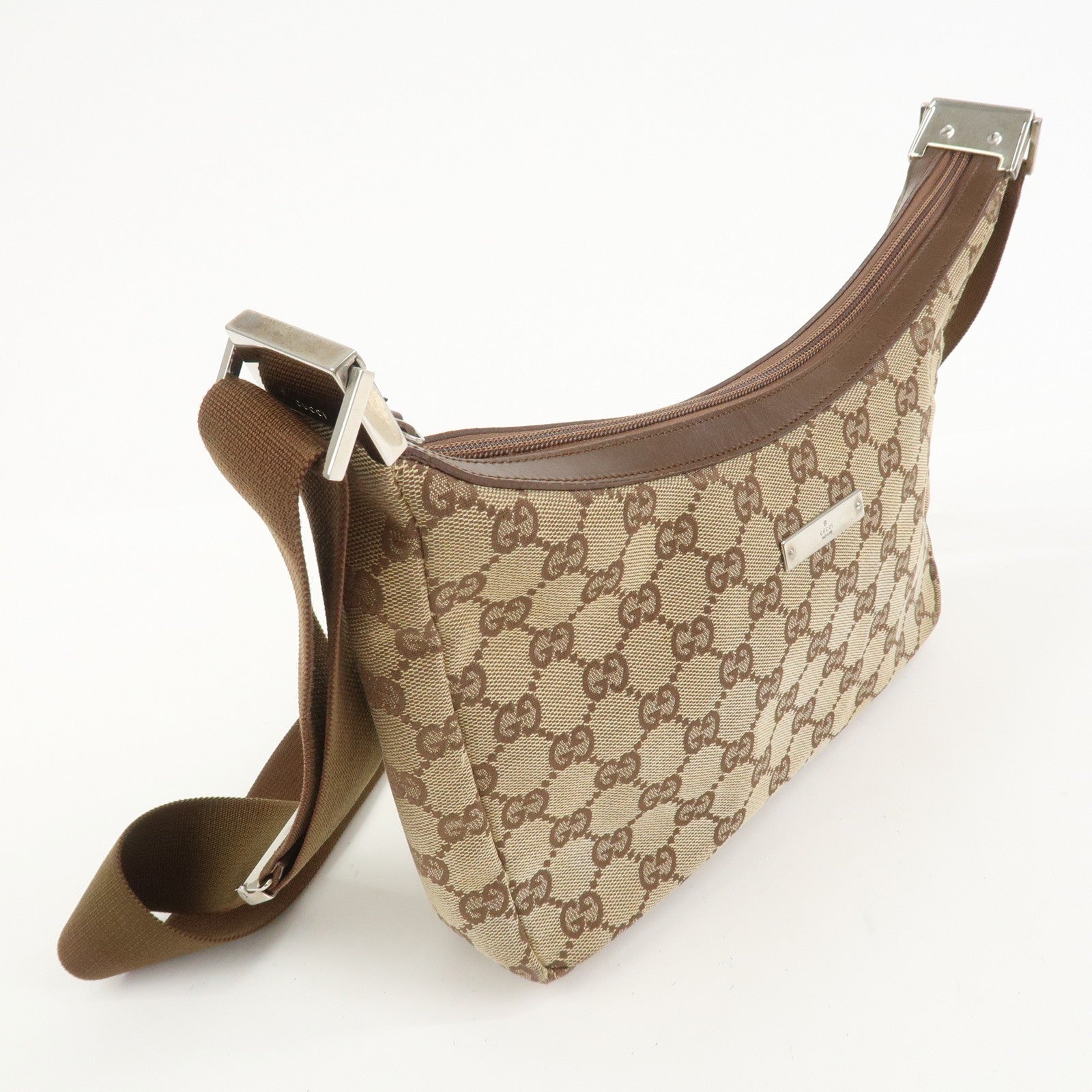 Gucci Crossbody Bag - Brown, GG Canvas, Leather