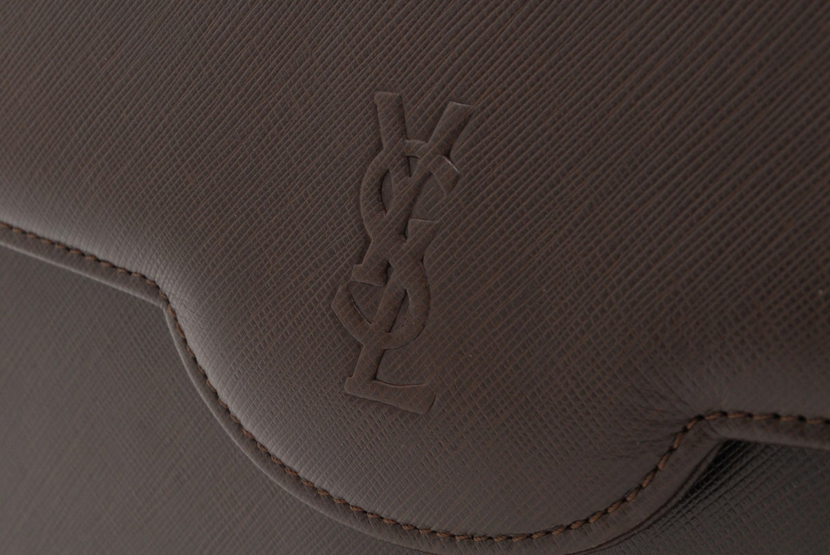 Yves Saint Laurent Cassandra Shoulder Bag - Brown, Leather