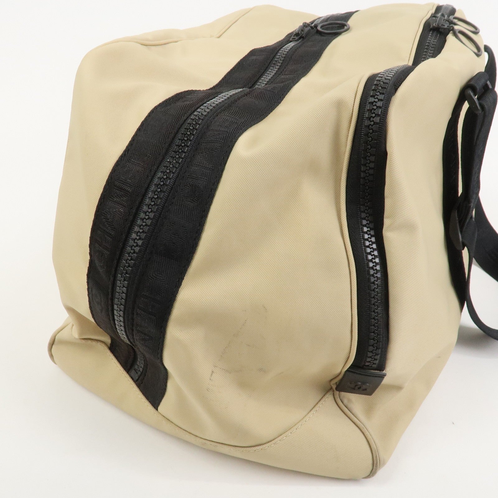 Chanel Travel Bag - Beige, Black, Nylon