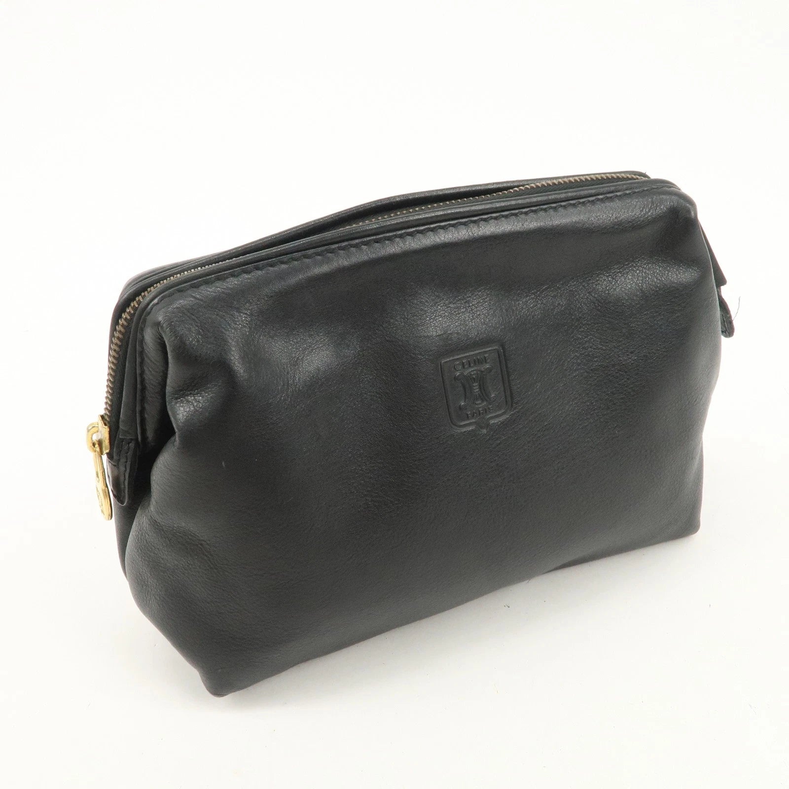 CELINE Clutch - Black, Leather