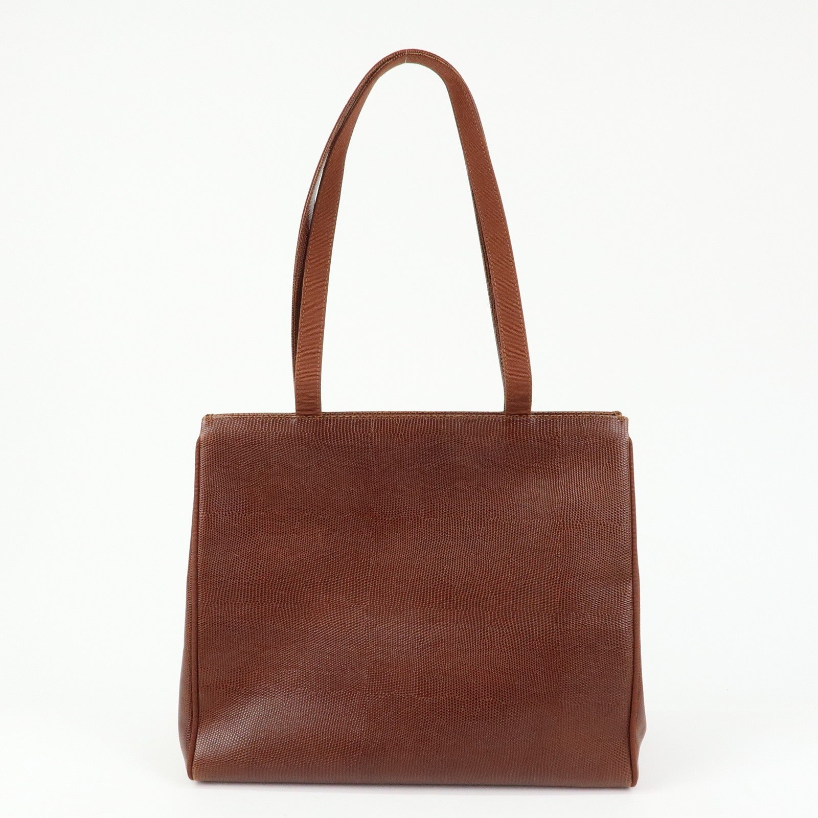 Ferragamo Vara Tote Bag - Brown, Embossed Leather