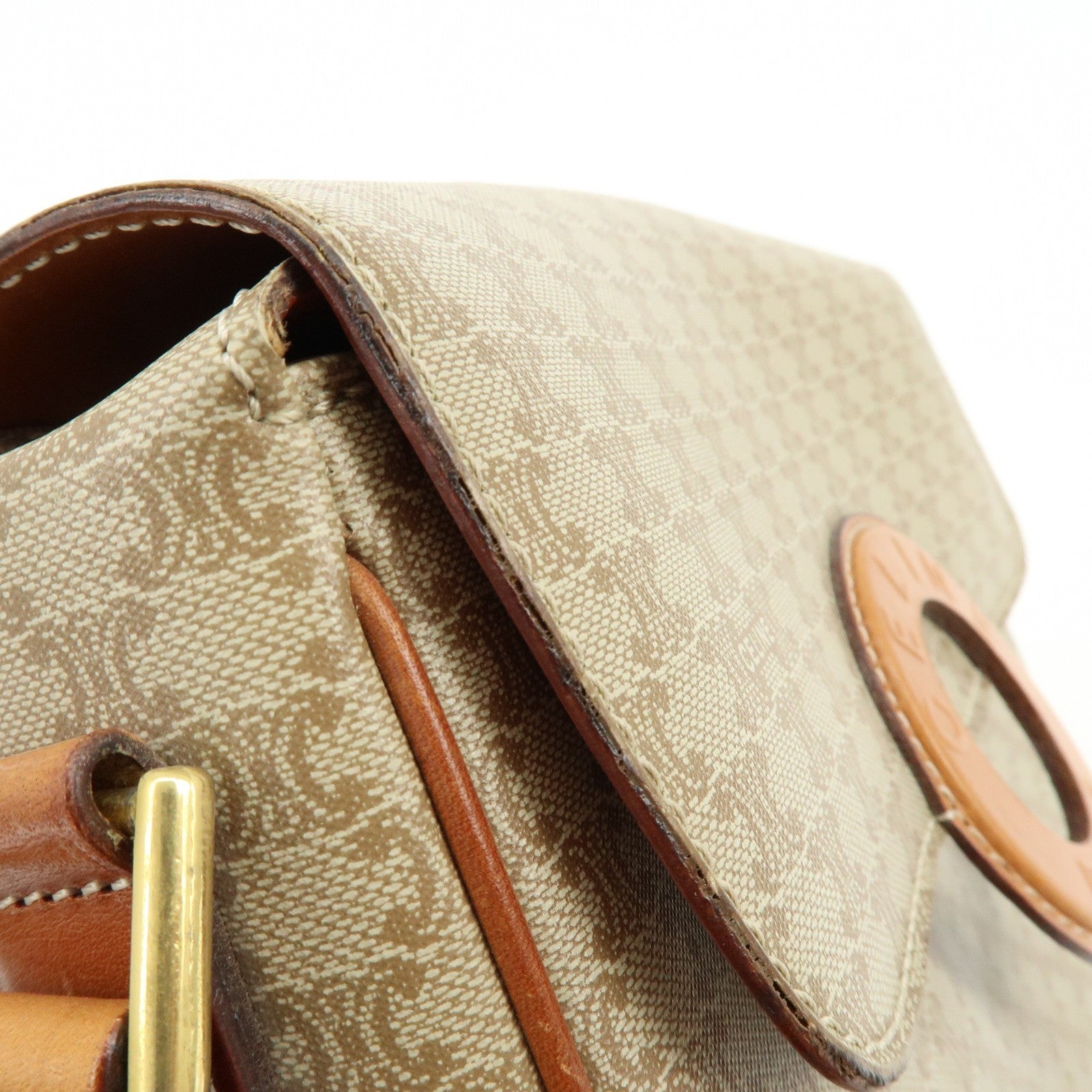 Celine Macadam Shoulder Bag - Beige, PVC Leather