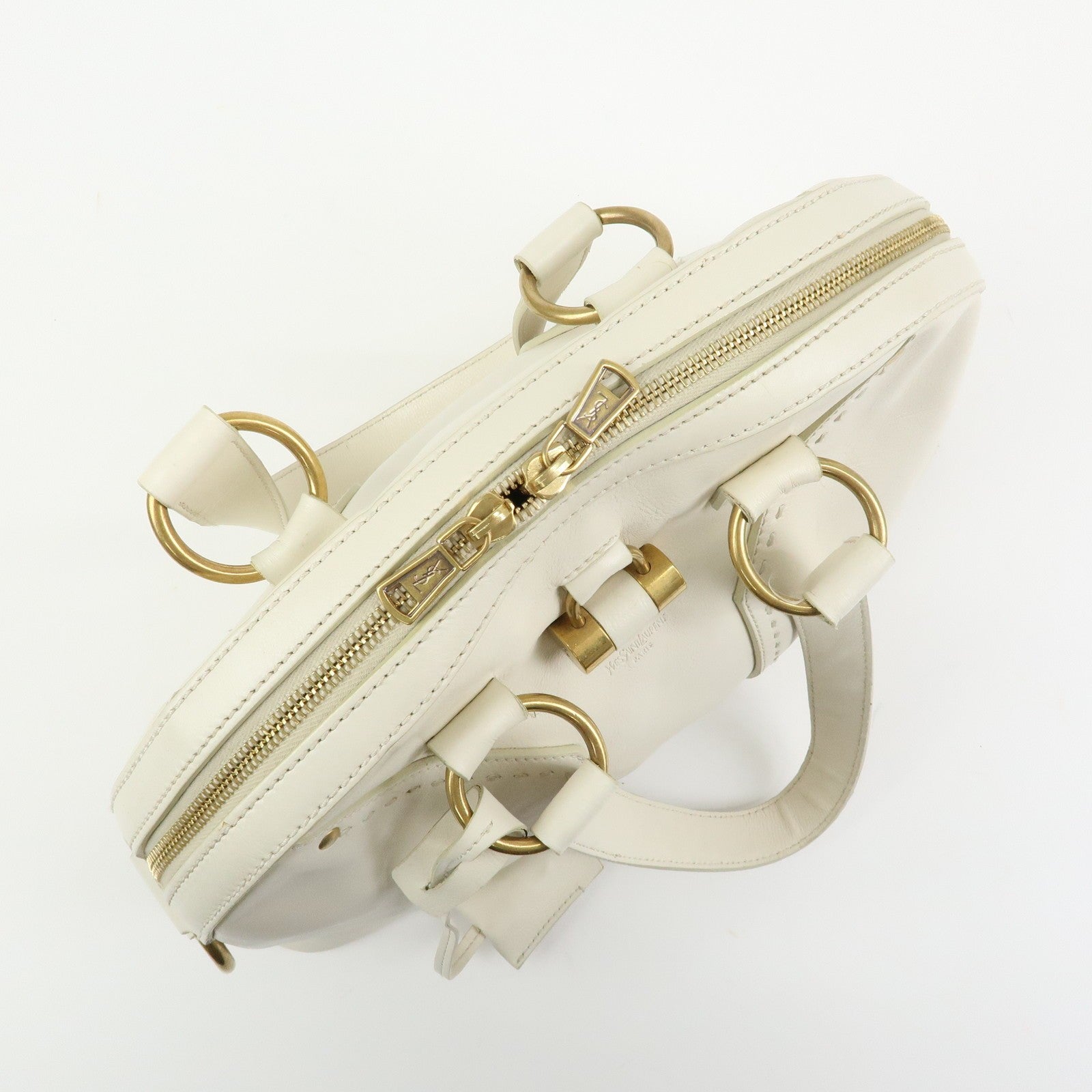 Saint Laurent Muse Y Line Hand Bag - Ivory, Leather