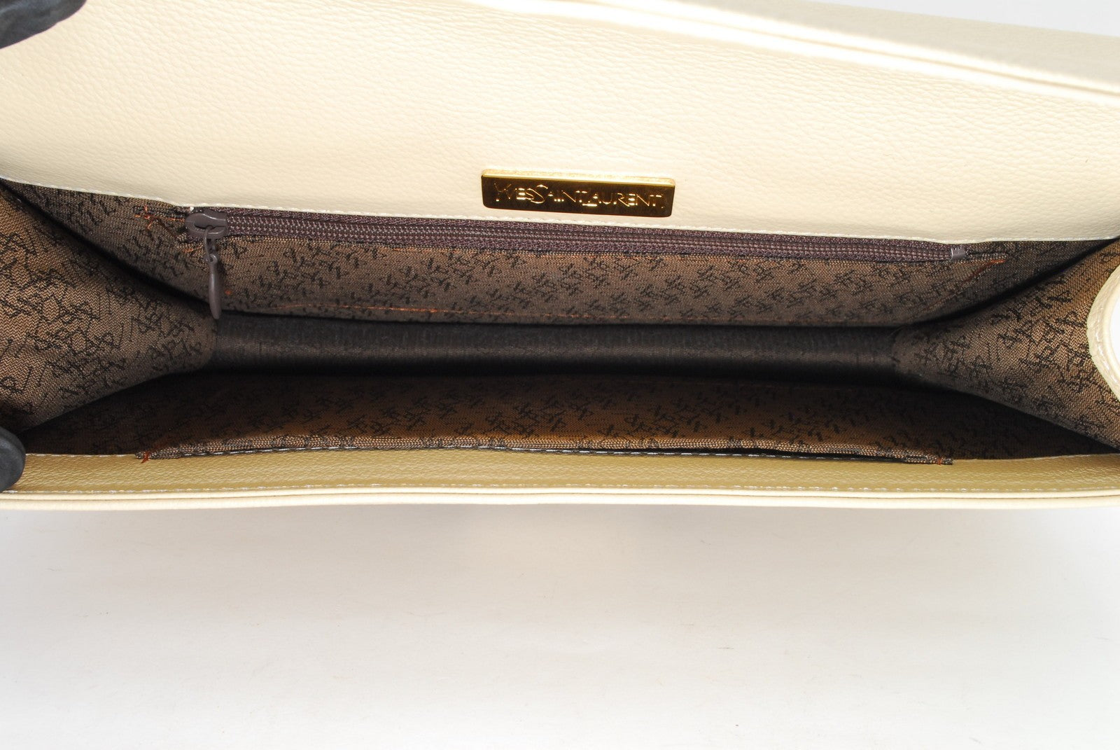 Saint Laurent Yves Saint Laurent Clutch Bag - Ivory, Leather