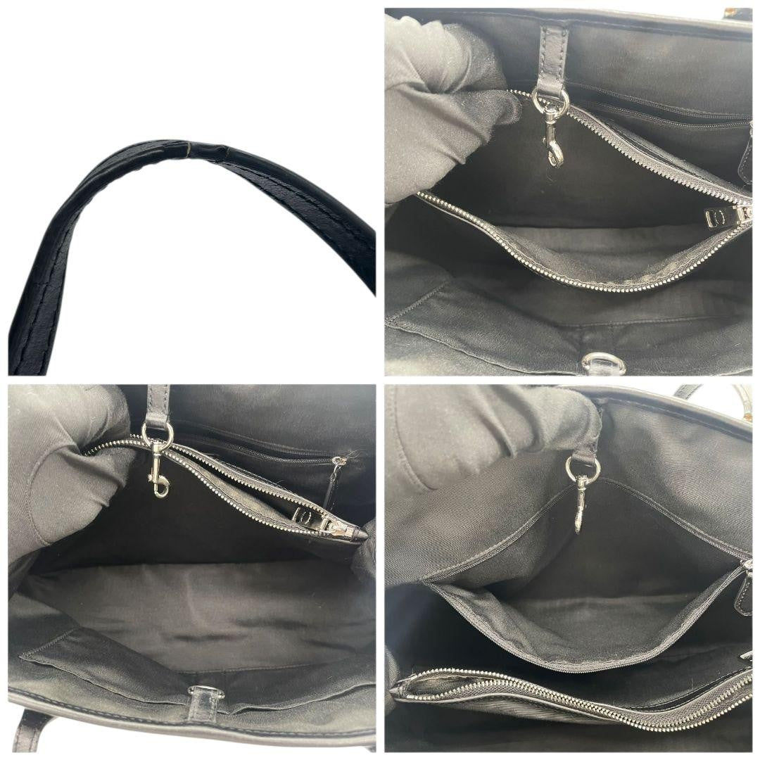 Coach Signature One Shoulder Tote Bag - Black, PVC