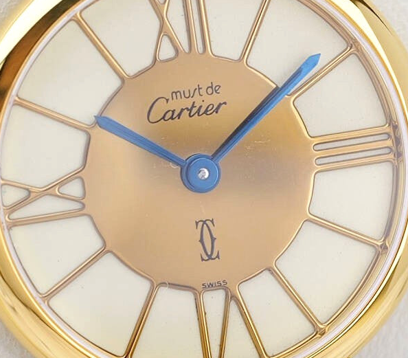 Cartier Vendome Wristwatch - Gold, White Dial, Leather