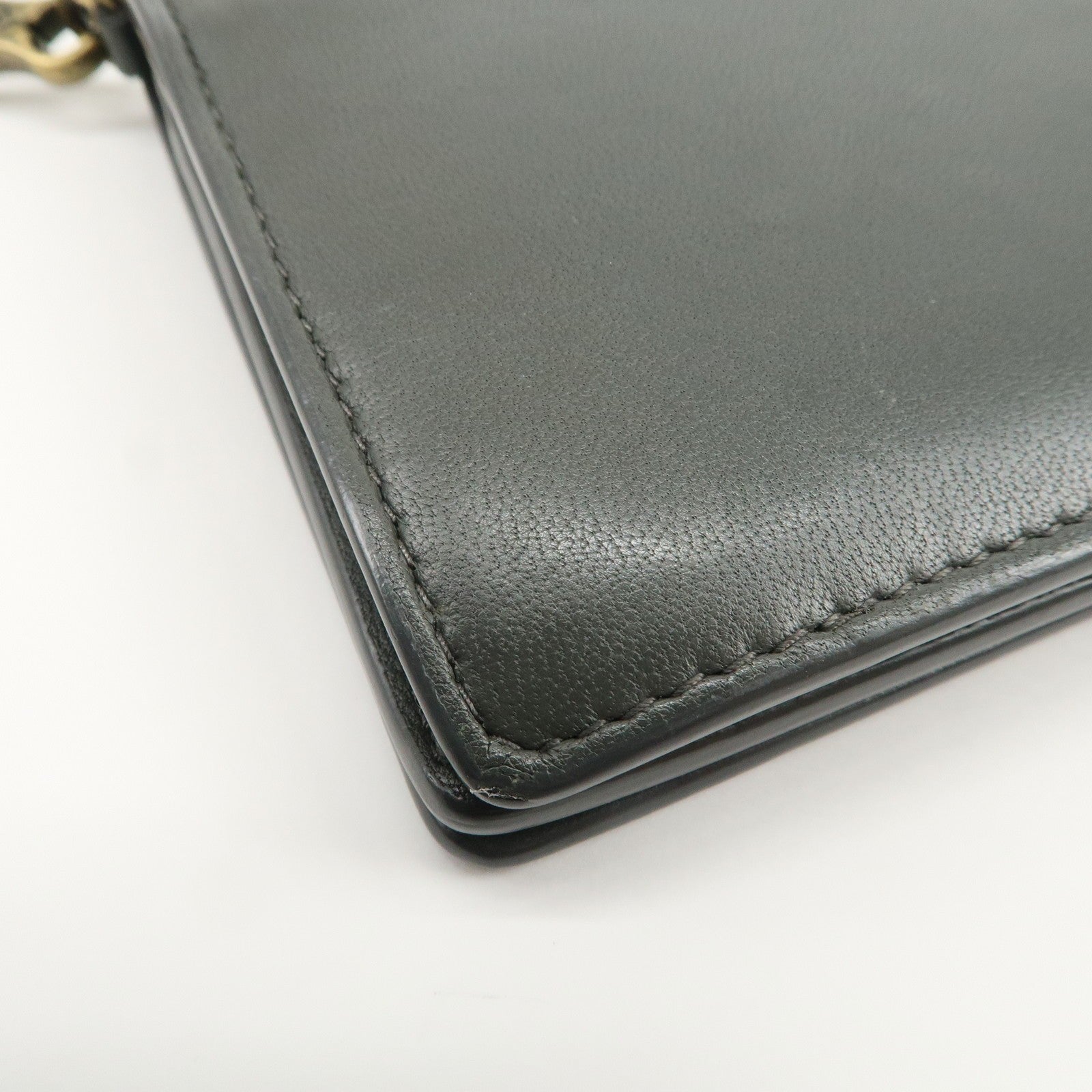 Bottega Veneta Intrecciato Leather Chain Long Wallet - Gray, Leather