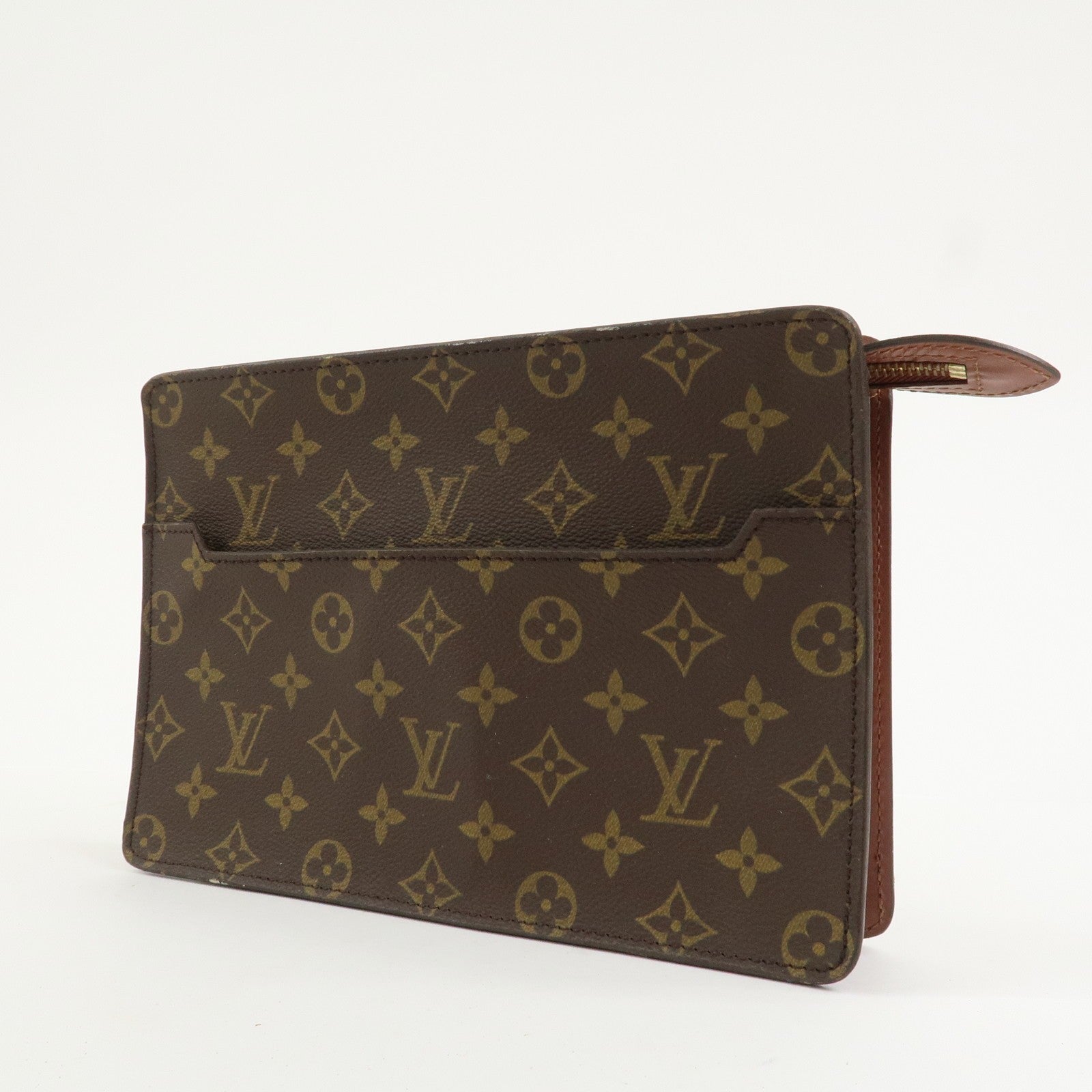 Louis Vuitton Monogram Pochette Homme Clutch Bag - Brown, Monogram Canvas, Leather