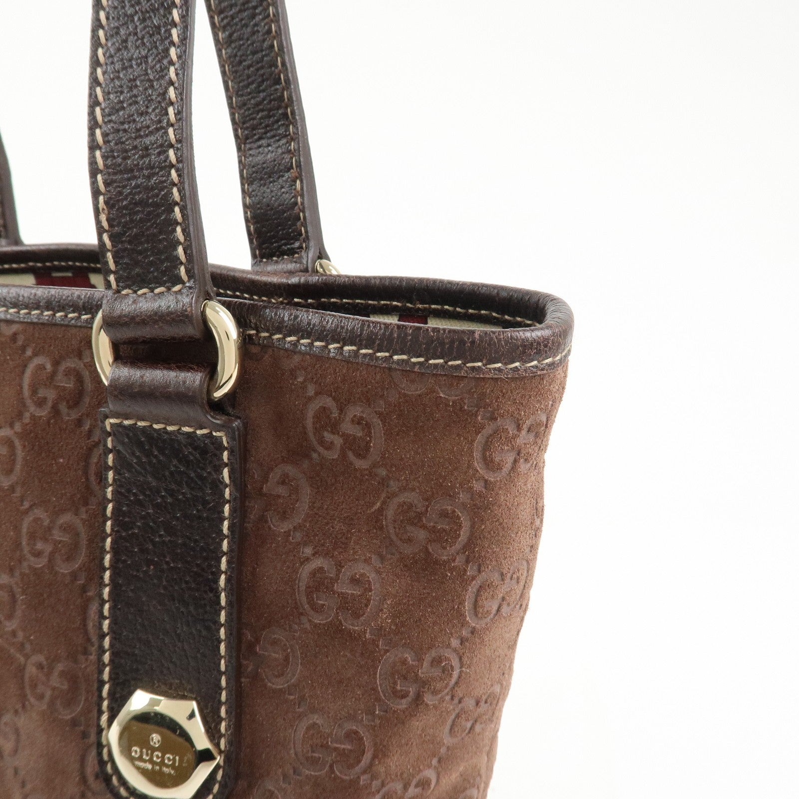 Gucci Tote Bag - Brown, Suede Leather