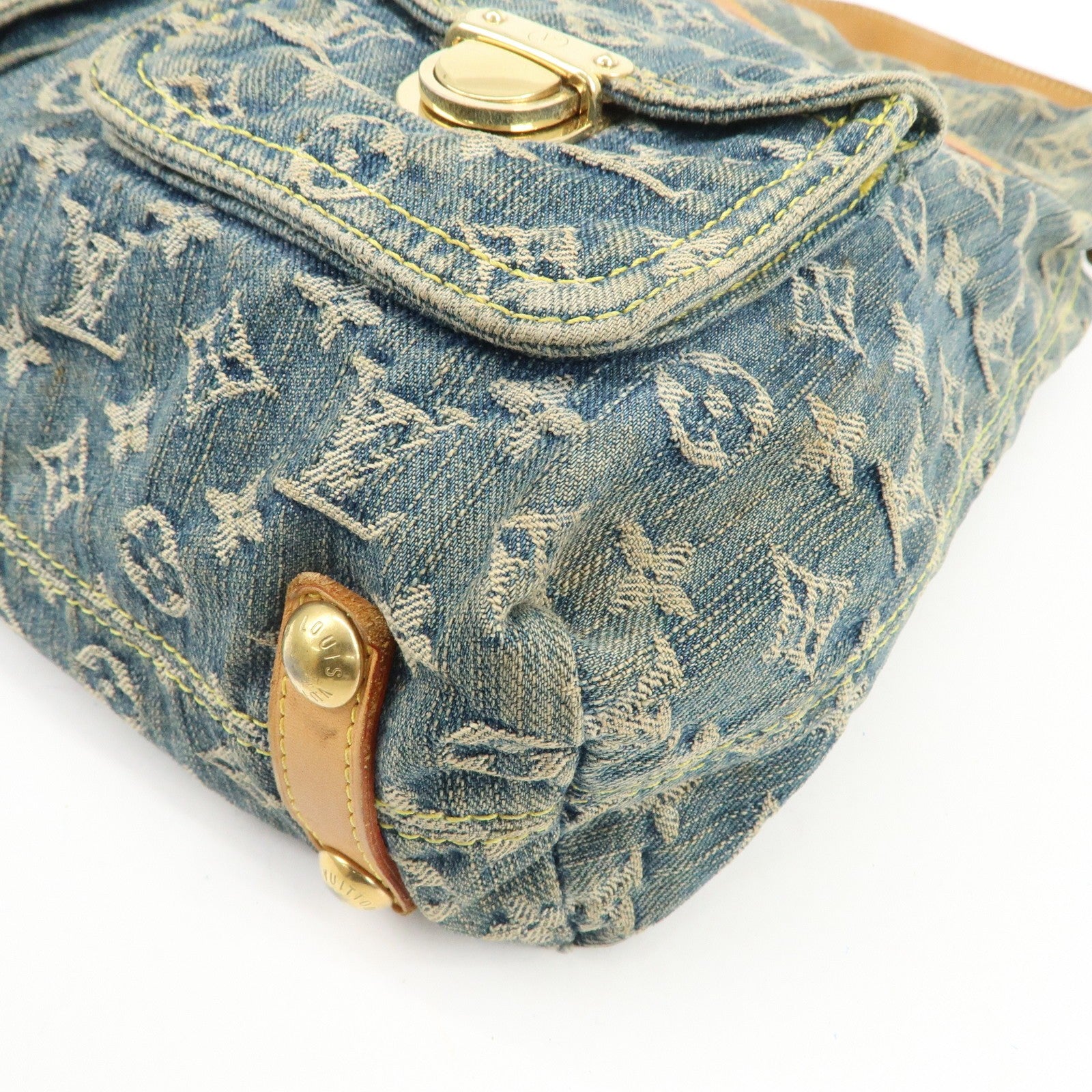 Louis Vuitton Denim Shoulder Bag - Blue, Monogram Denim