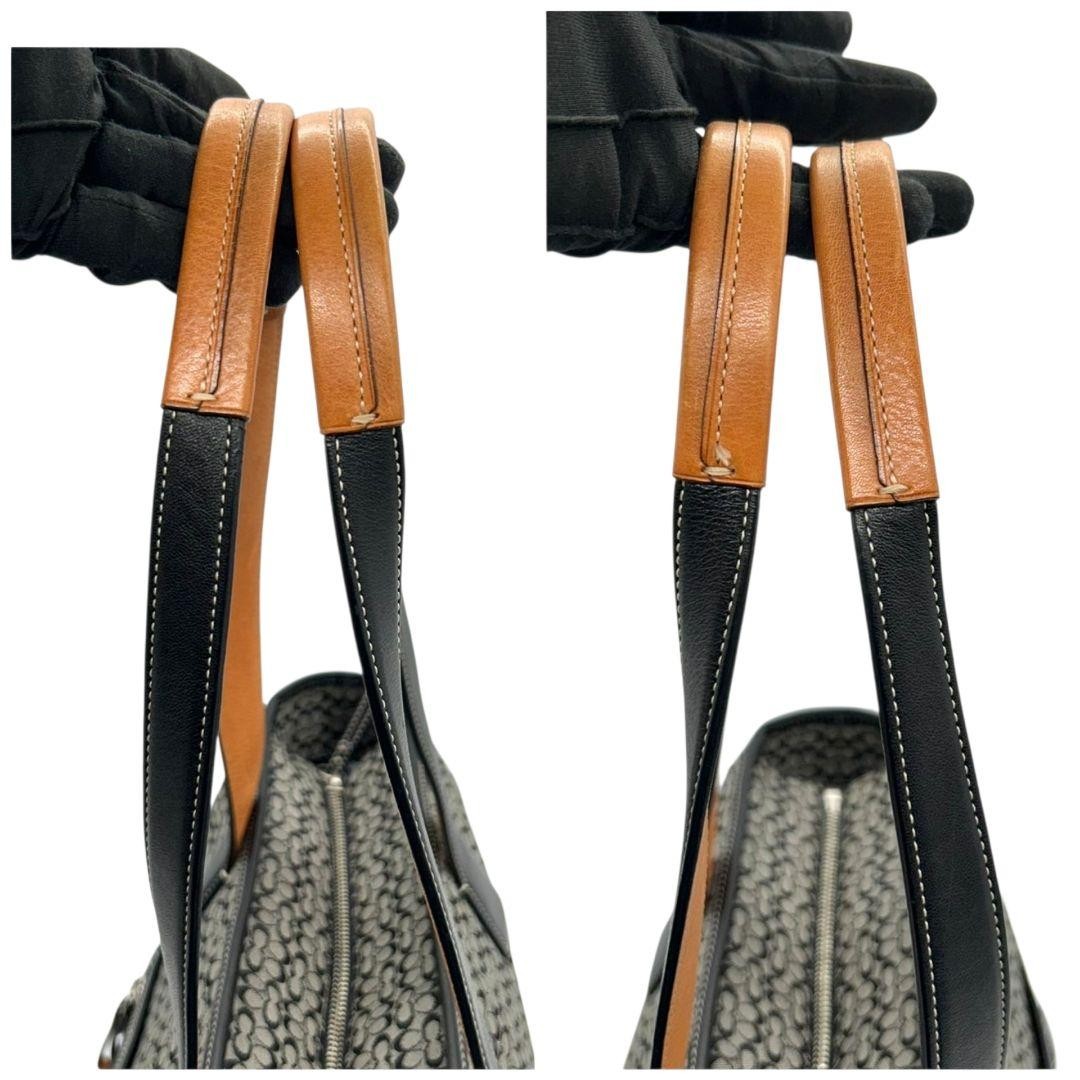 Coach Mini Signature One Shoulder Tote - Black, Canvas