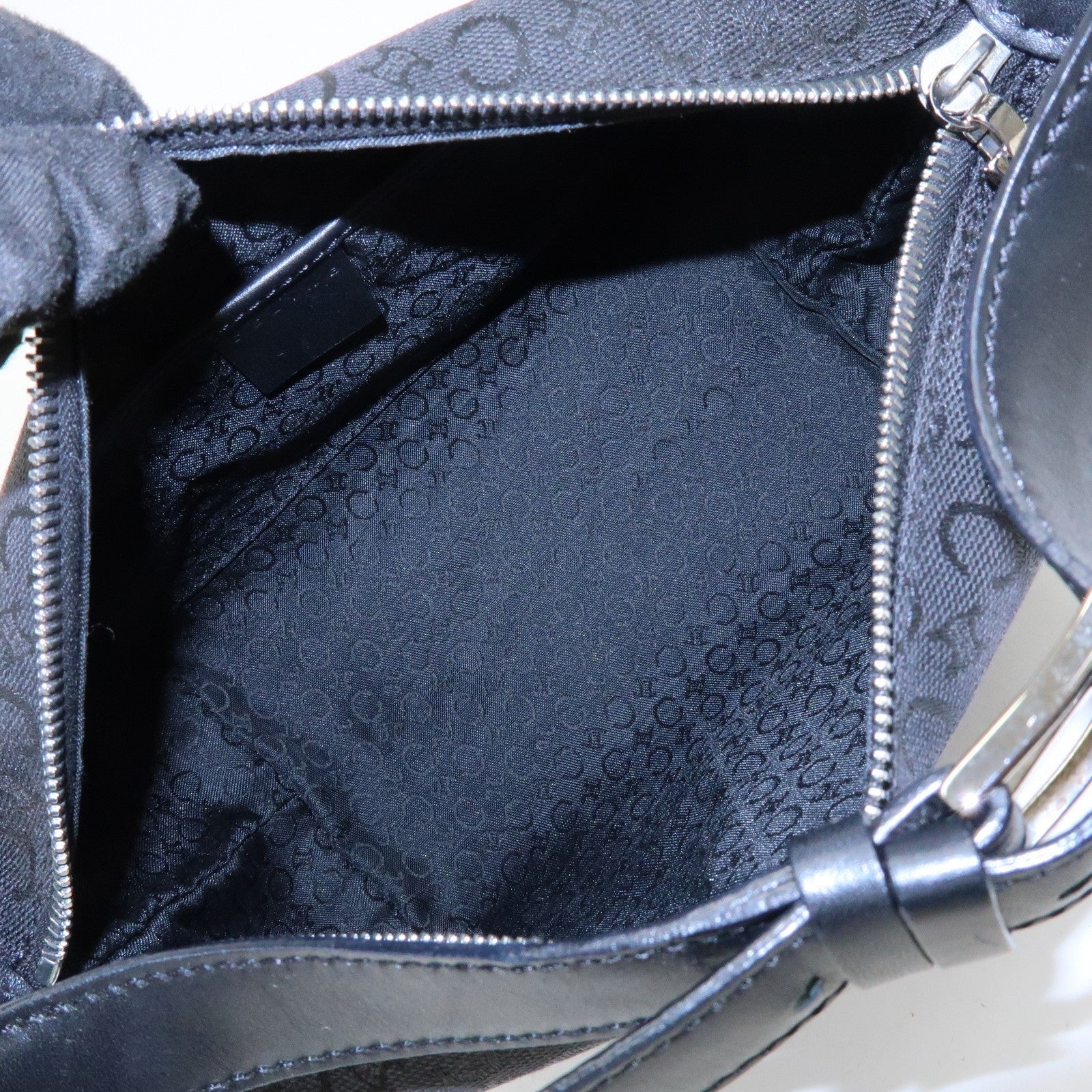Celine C Macadam Hand Bag - Black, Canvas, Leather
