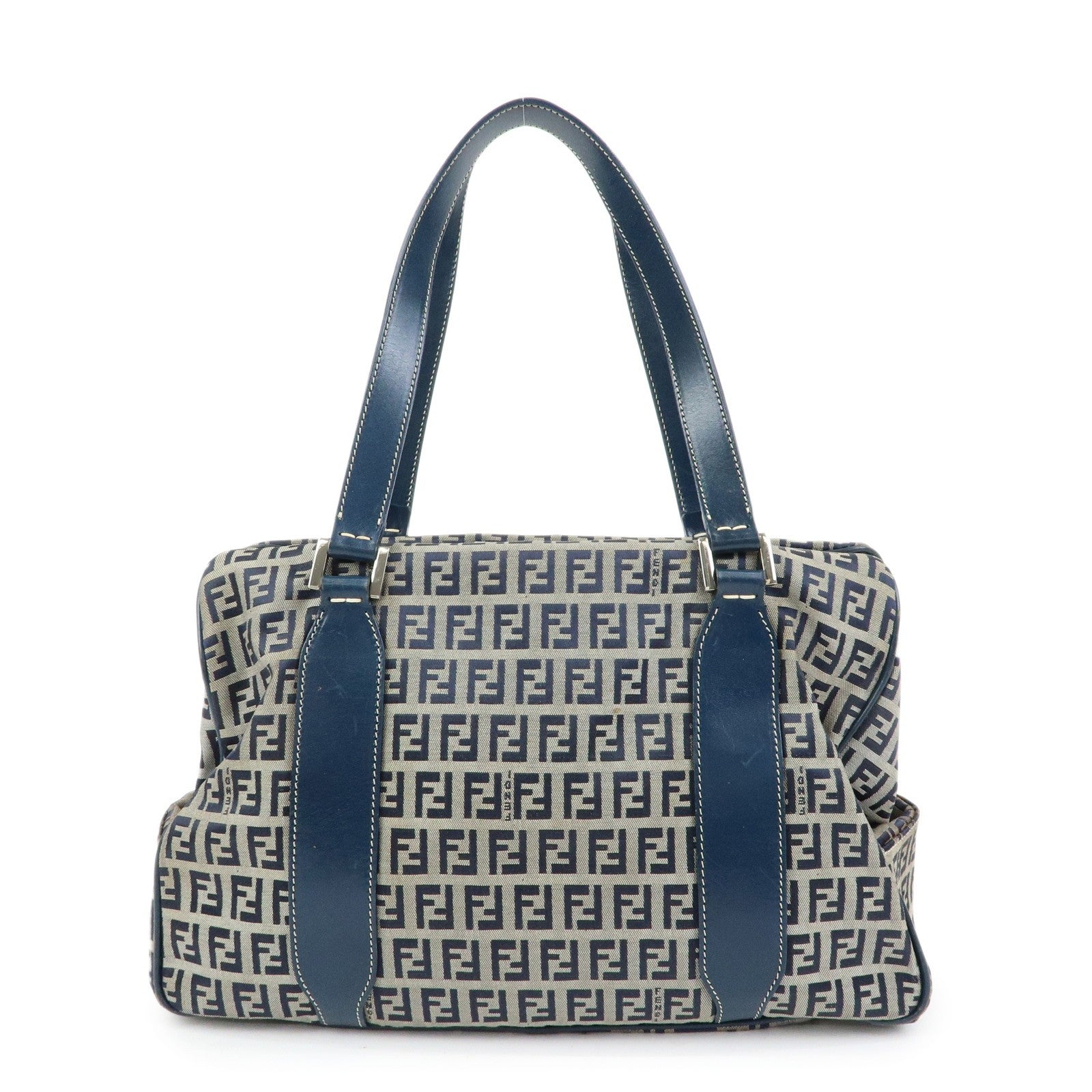 Fendi Zucchino Tote Bag - Navy, Canvas and Leather