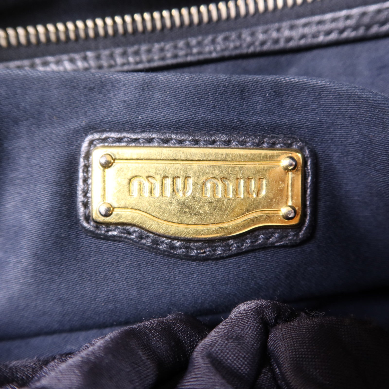 Miu Miu GHW 2 Way Shoulder Bag - Black, Lambskin Leather