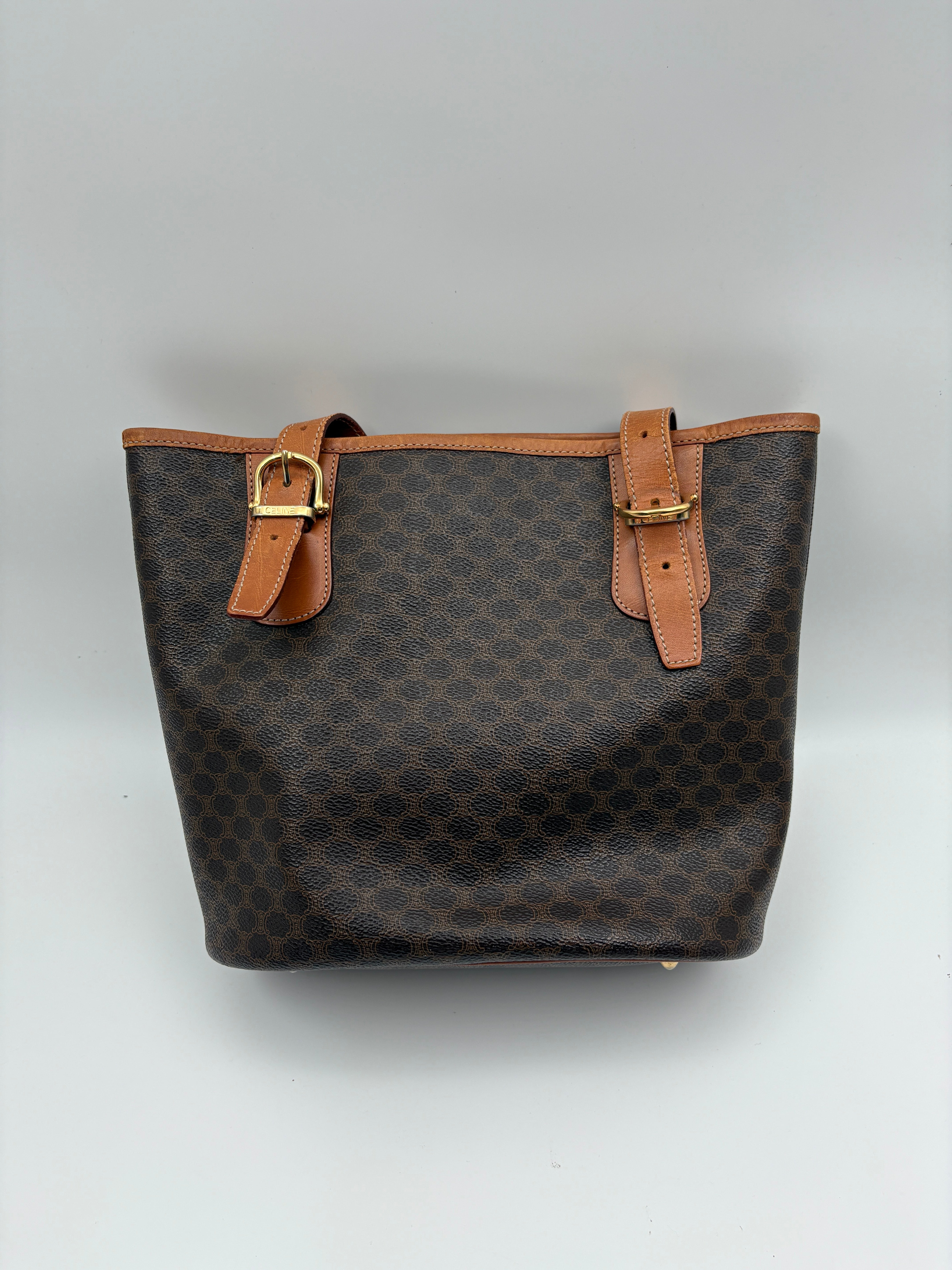 Bucket Tote Bag Macadam Pattern Triomphe