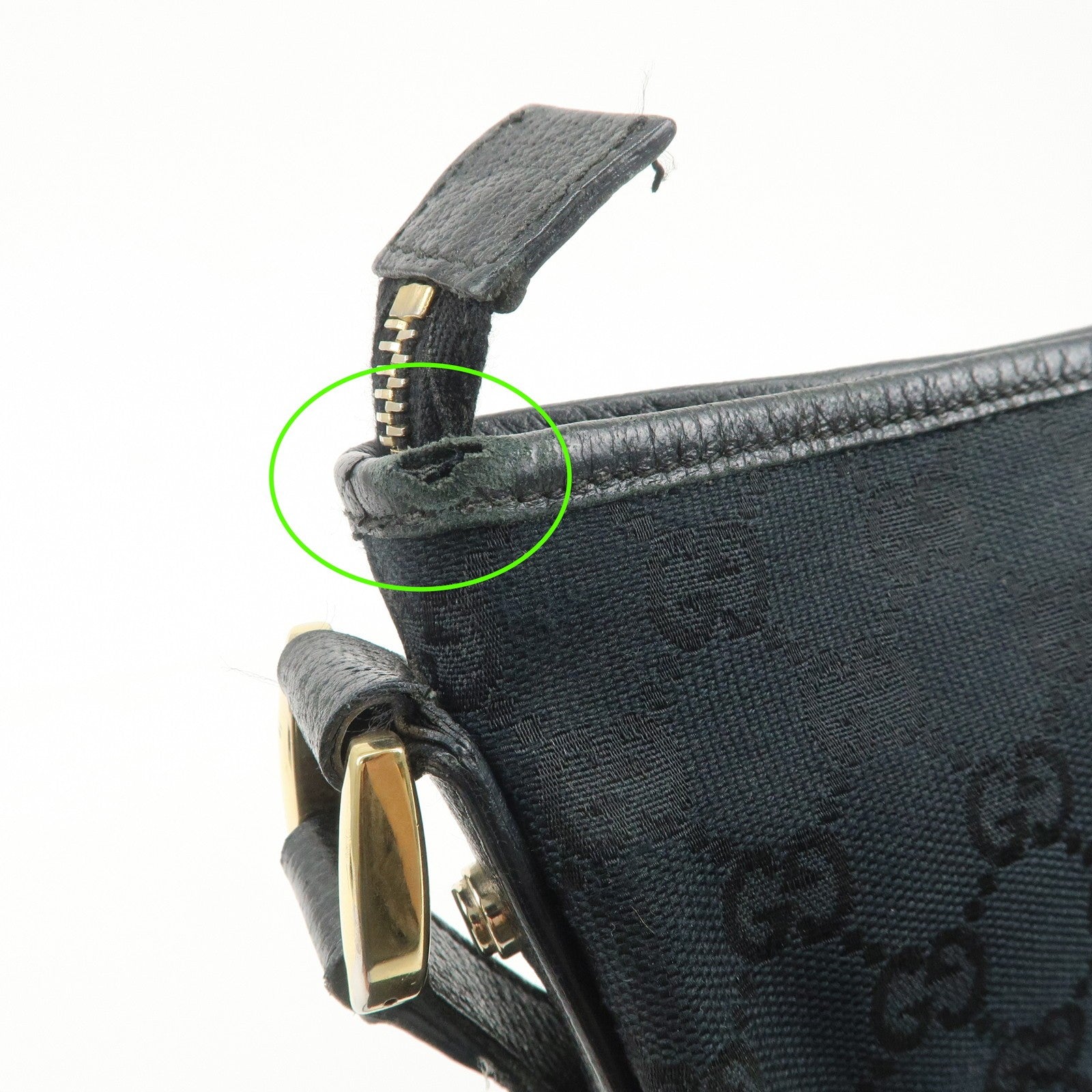 Gucci Abbey Shoulder Bag - Black, GG Canvas, Leather