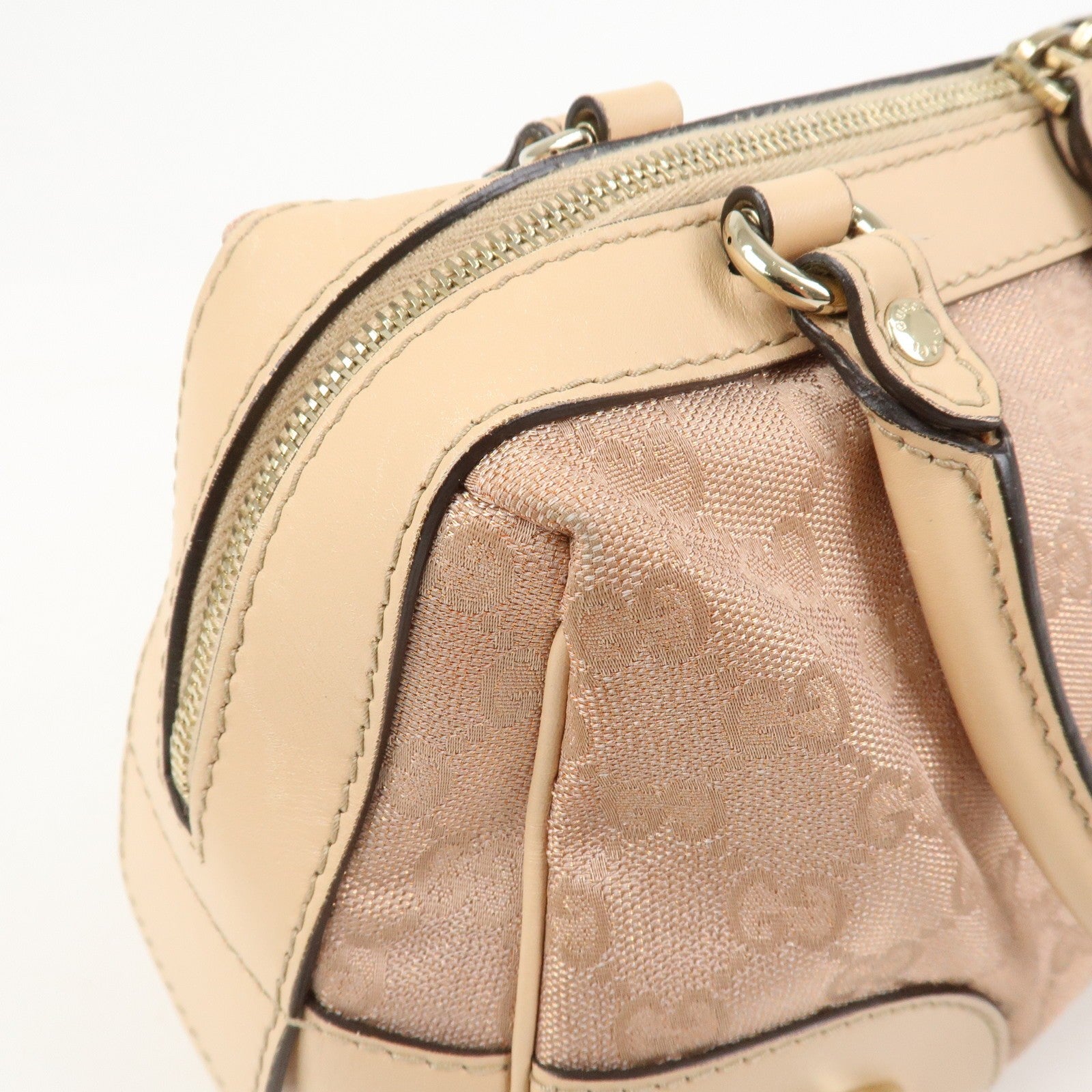 Gucci Lovely Heart GG Monogram Mini Boston Bag - Pink Beige, Canvas