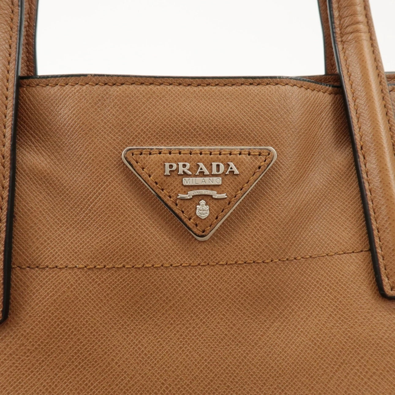 PRADA 2 way bag - Brown, Leather