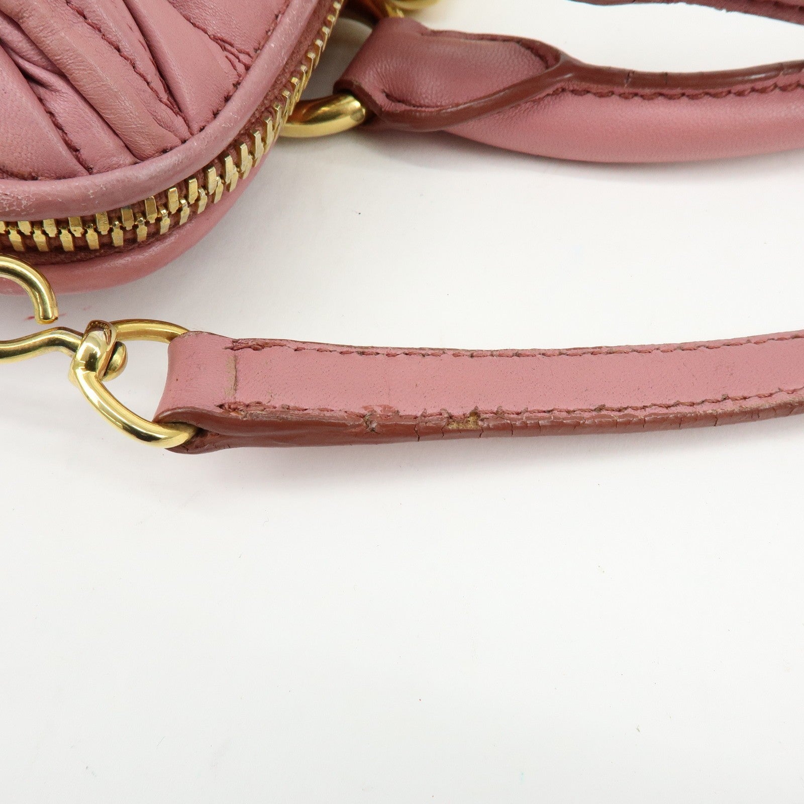Miu Miu Matelasse 2Way Hand Bag - Pink, Nappa Leather