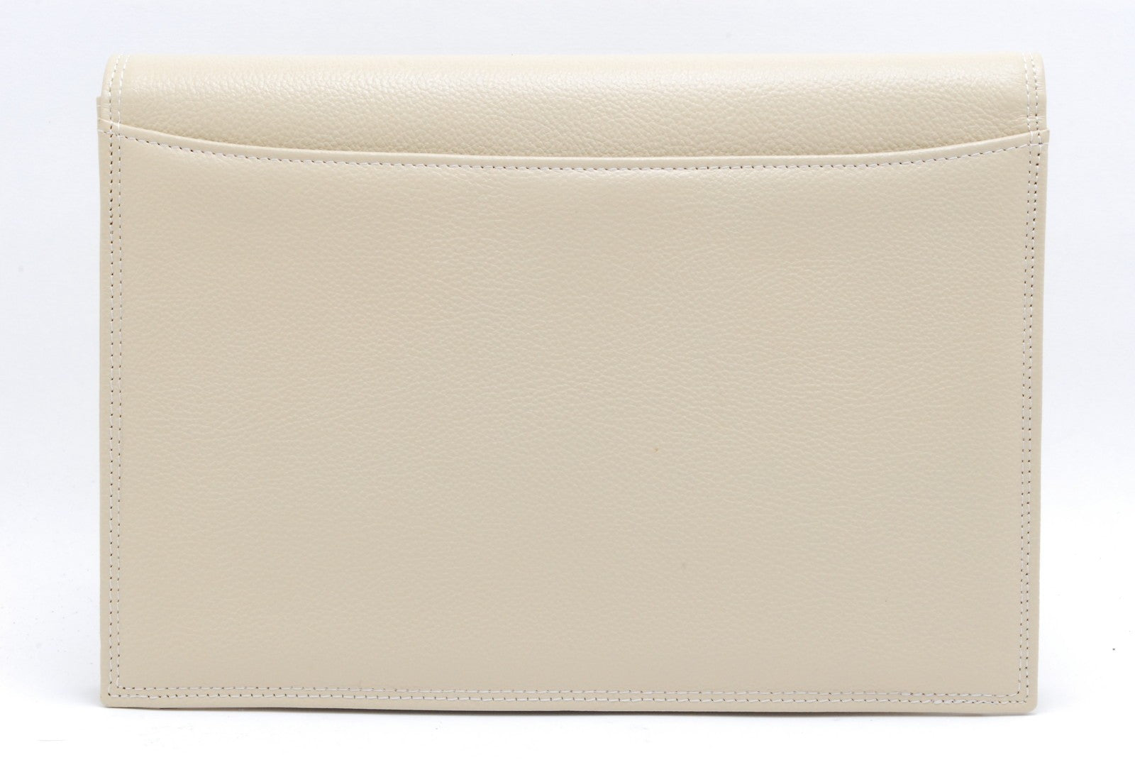 Saint Laurent Yves Saint Laurent Envelope Clutch Bag - Beige, Leather