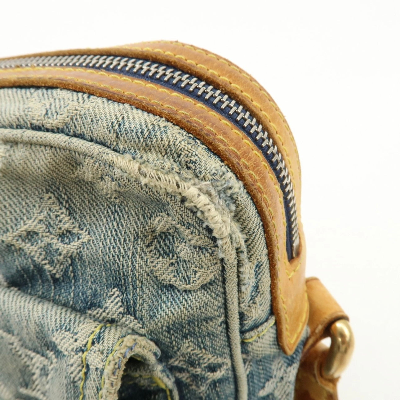 Louis Vuitton Monogram Denim Camera Bag Shoulder Bag Blue