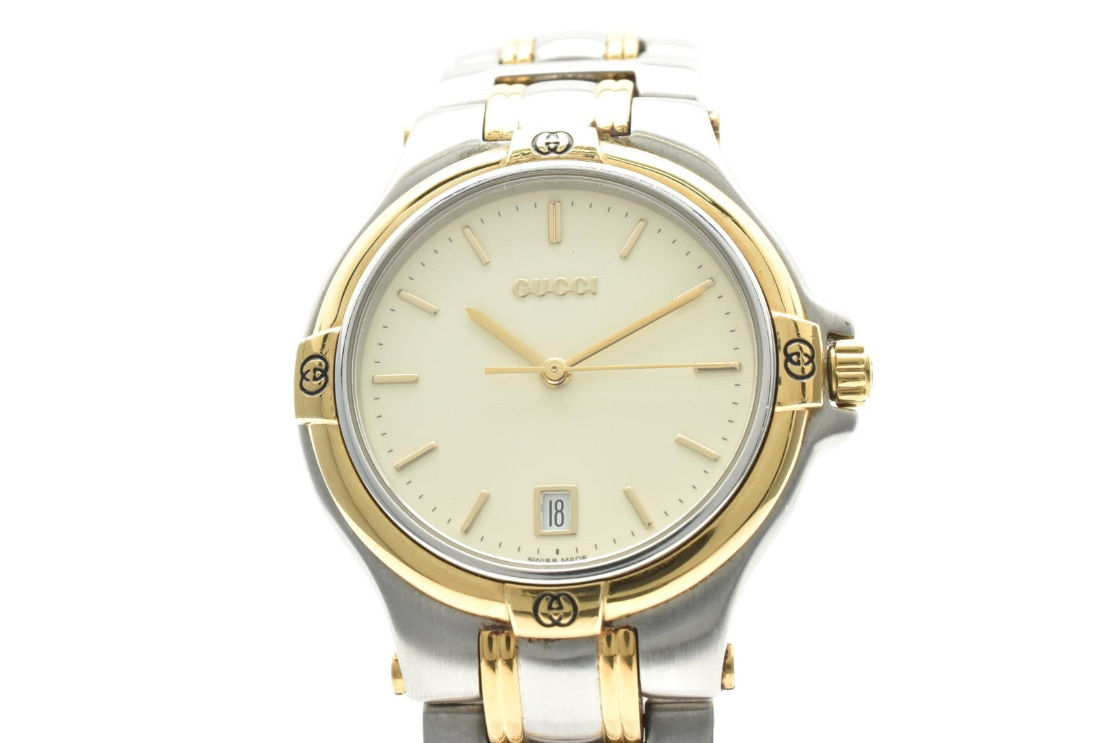 Gucci 9040M Wristwatch - Gold and Silver, Stainless Steel